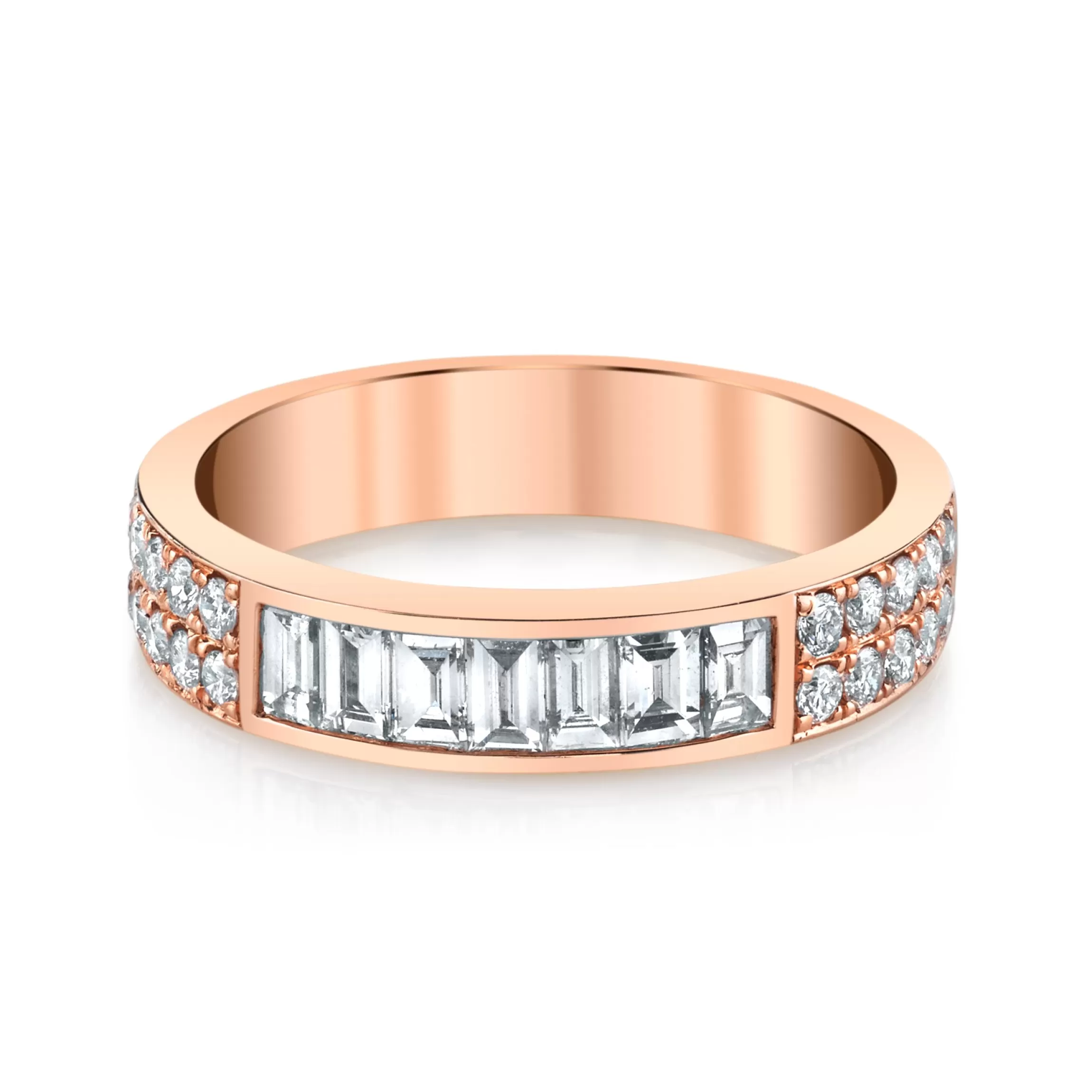 Anita Ko BAGUETTE AND ROUND DIAMOND RING