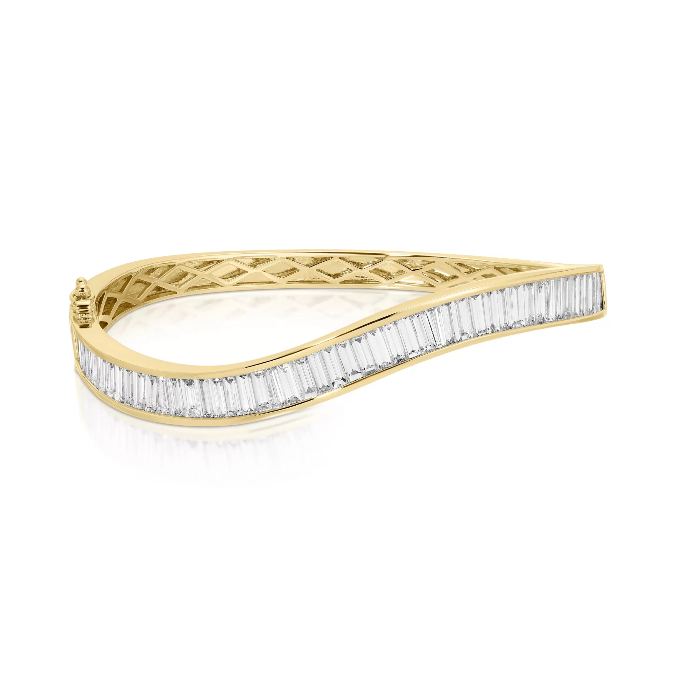 Anita Ko BAGUETTE DIAMOND WAVE BANGLE