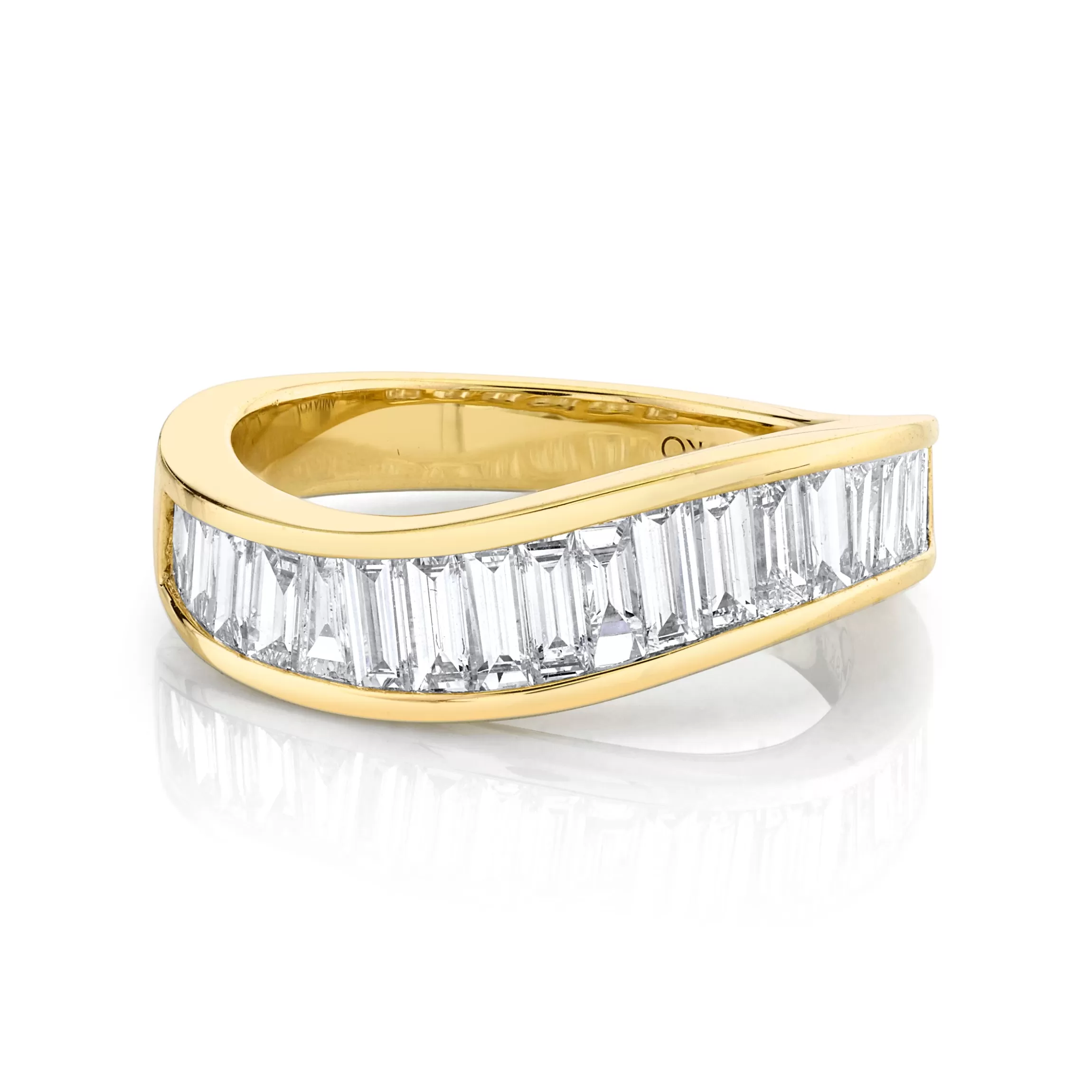 Anita Ko BAGUETTE DIAMOND WAVE RING