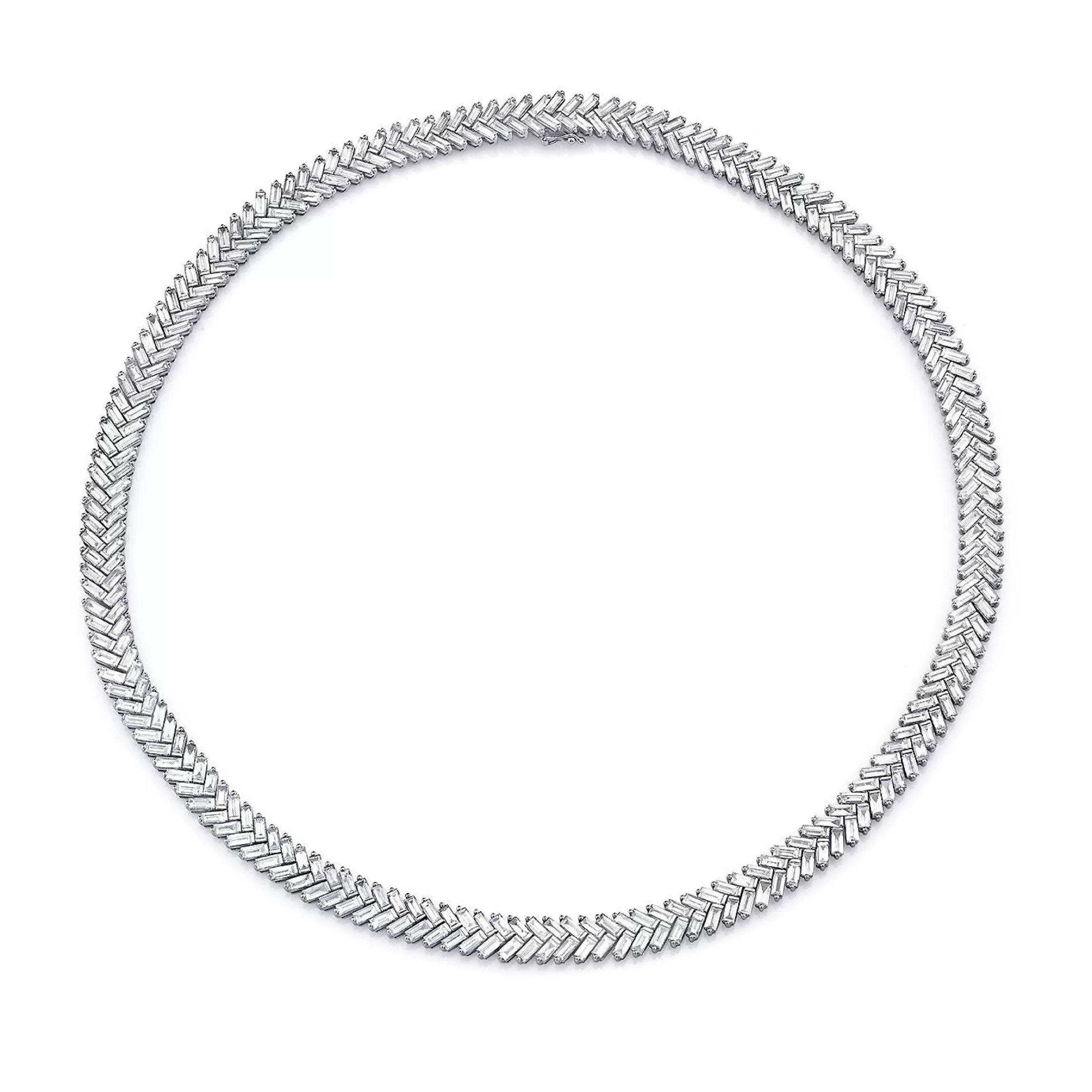 Anita Ko BAGUETTE DIAMOND ZIPPER CHOKER