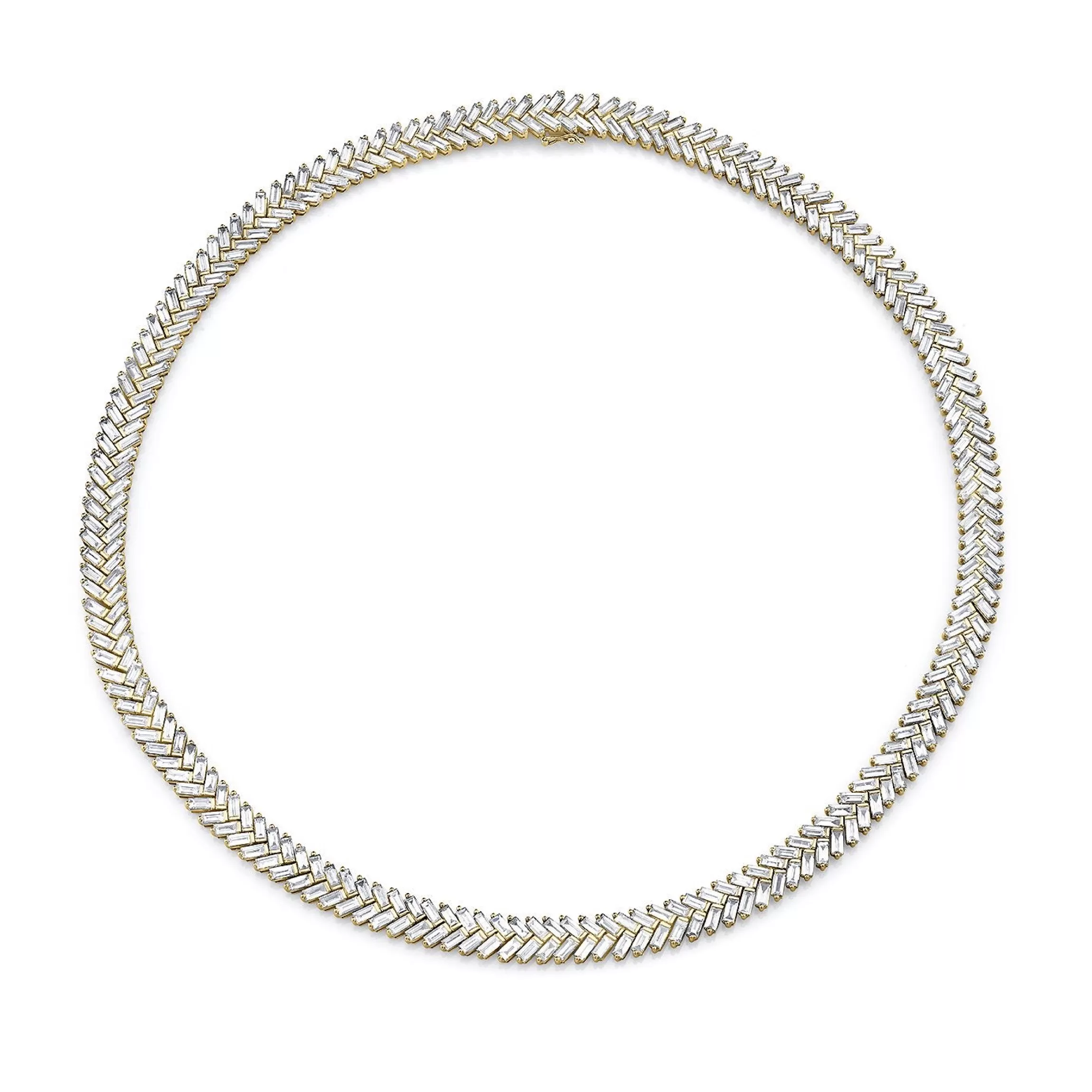 Anita Ko BAGUETTE DIAMOND ZIPPER CHOKER