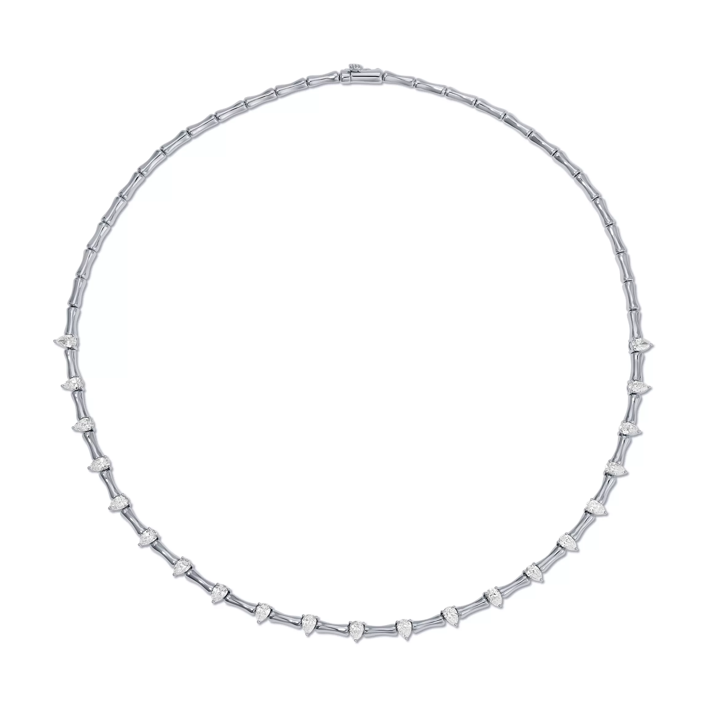 Anita Ko BAMBOO CHOKER WITH PEAR DIAMONDS