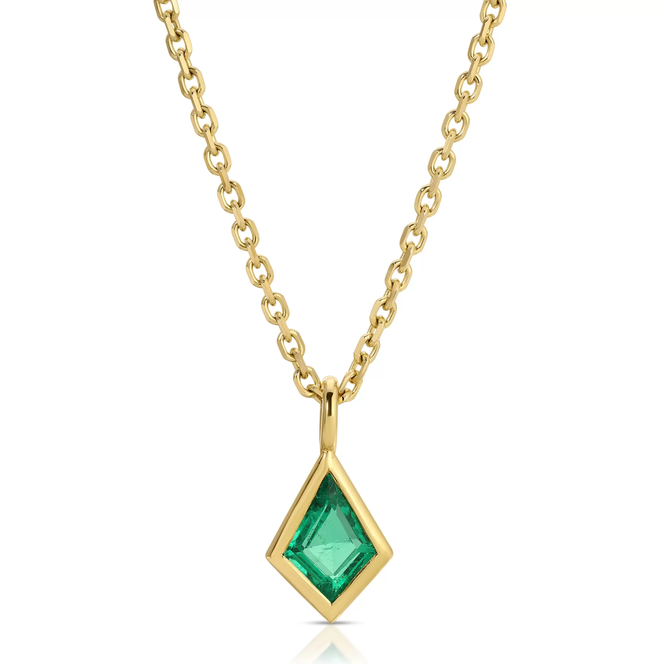 Anita Ko BEZEL COLOMBIAN EMERALD KITE PENDANT