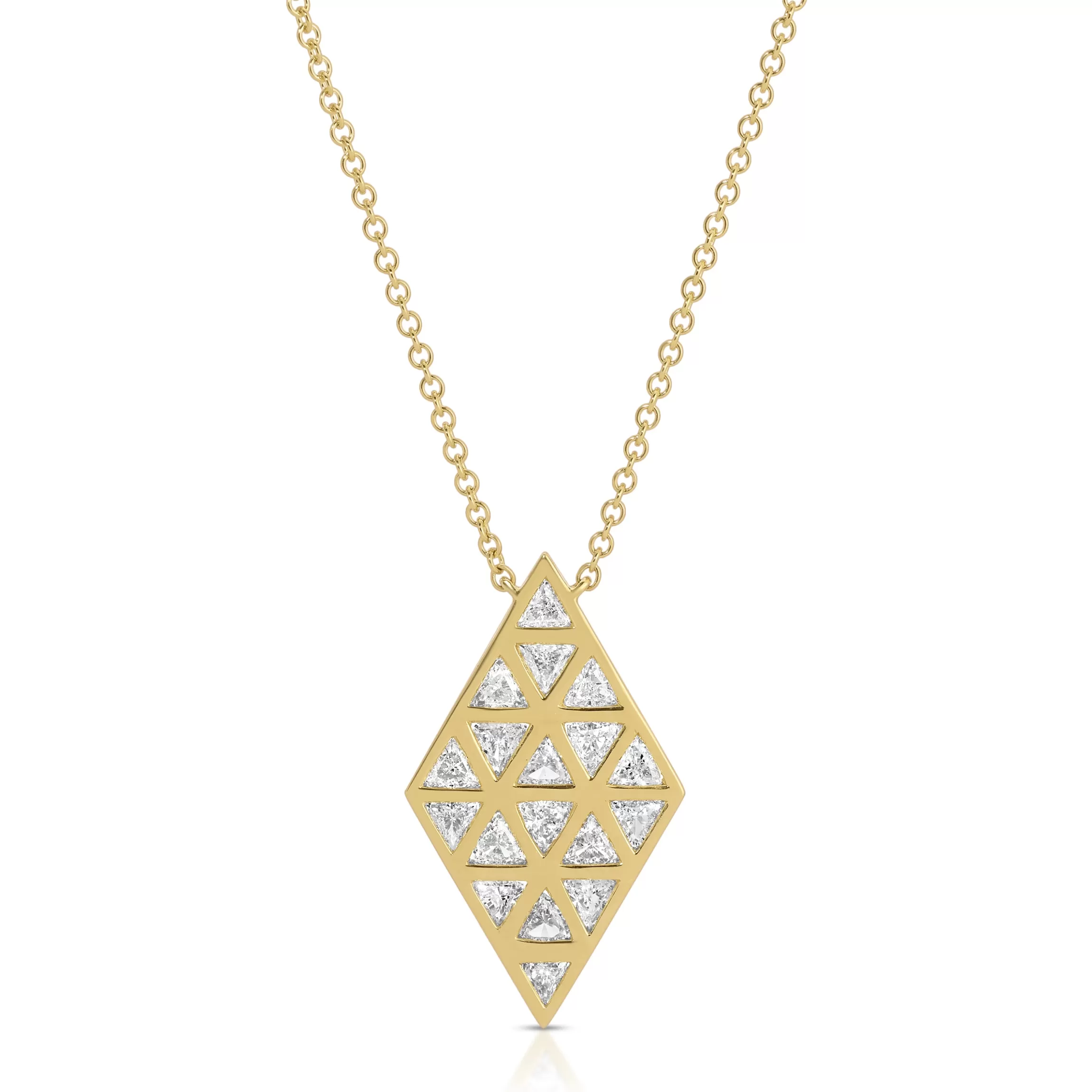 Anita Ko BEZELED DOUBLE TRILLLION PENDANT