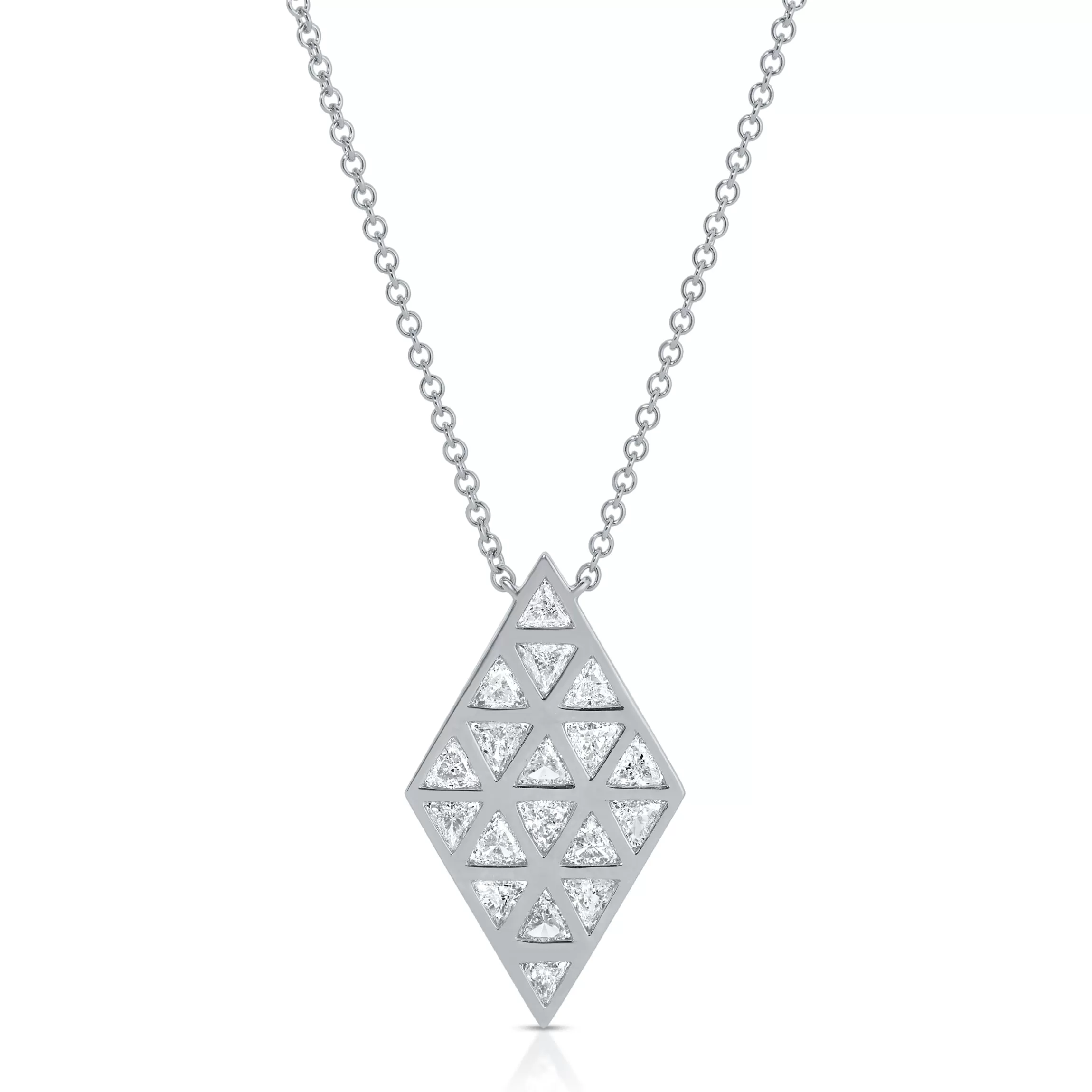 Anita Ko BEZELED DOUBLE TRILLLION PENDANT