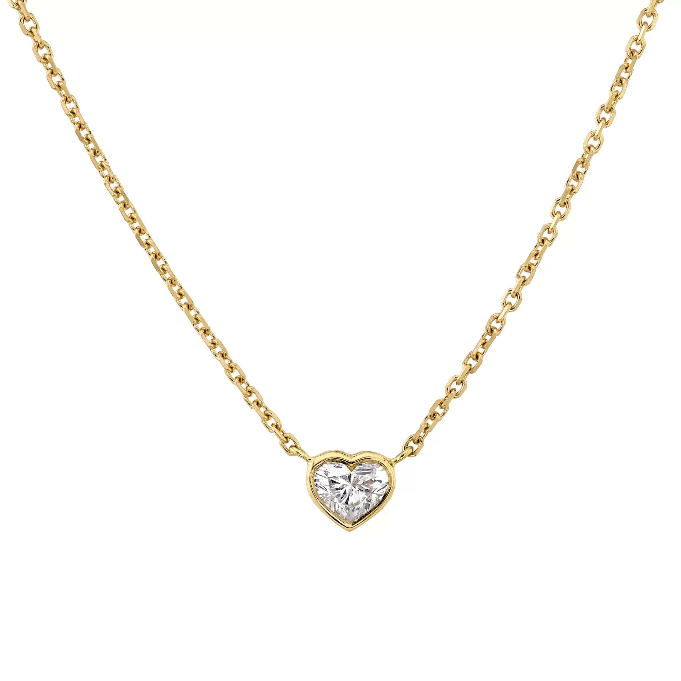 Anita Ko BEZELED HEART DIAMOND PENDANT .30