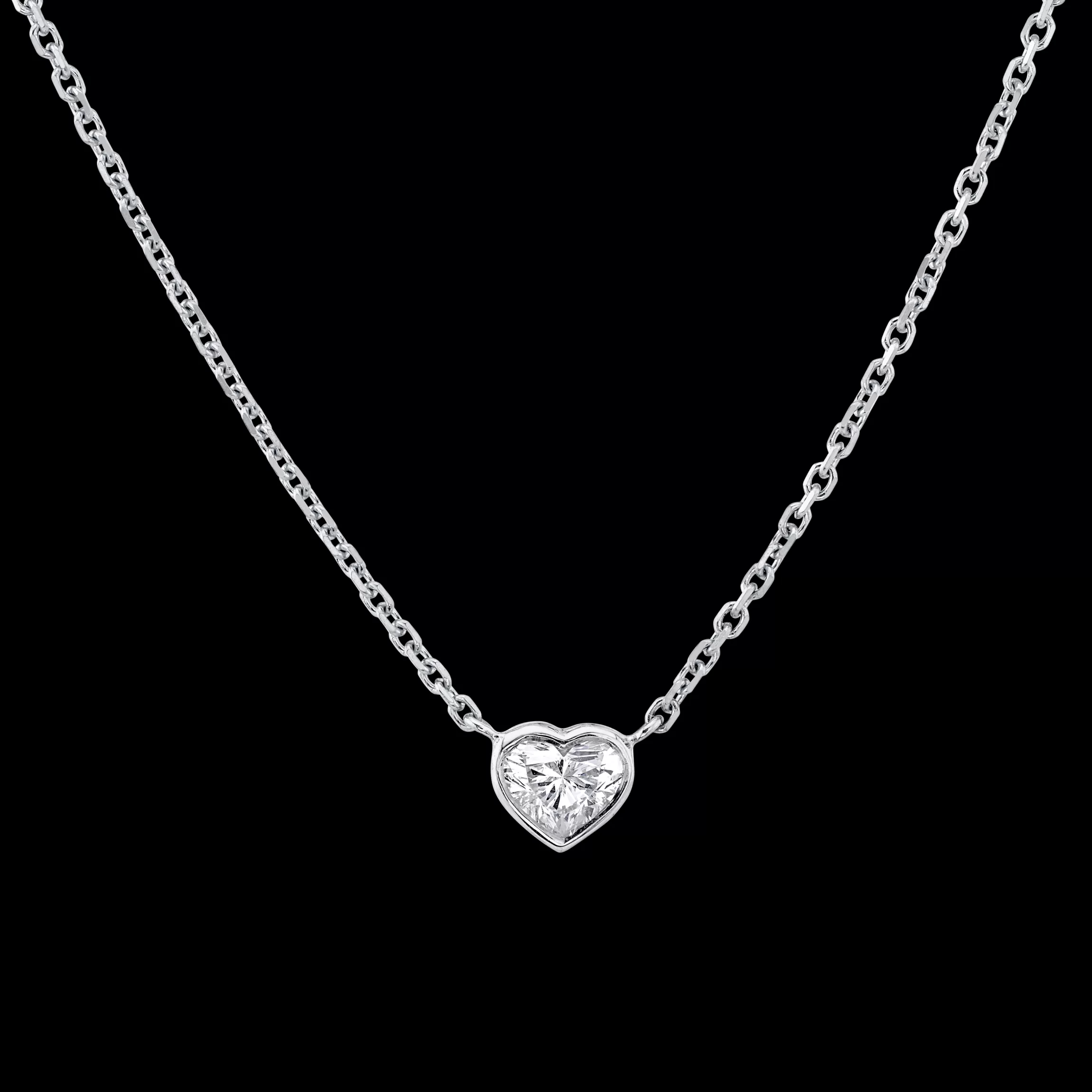 Anita Ko BEZELED HEART DIAMOND PENDANT .40