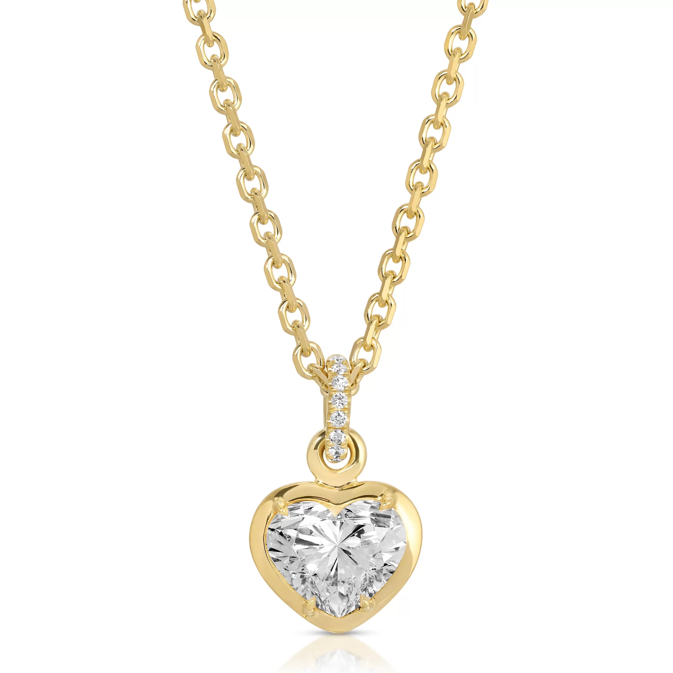 Anita Ko BEZELED HEART DIAMOND PENDANT WITH DIAMOND BAIL