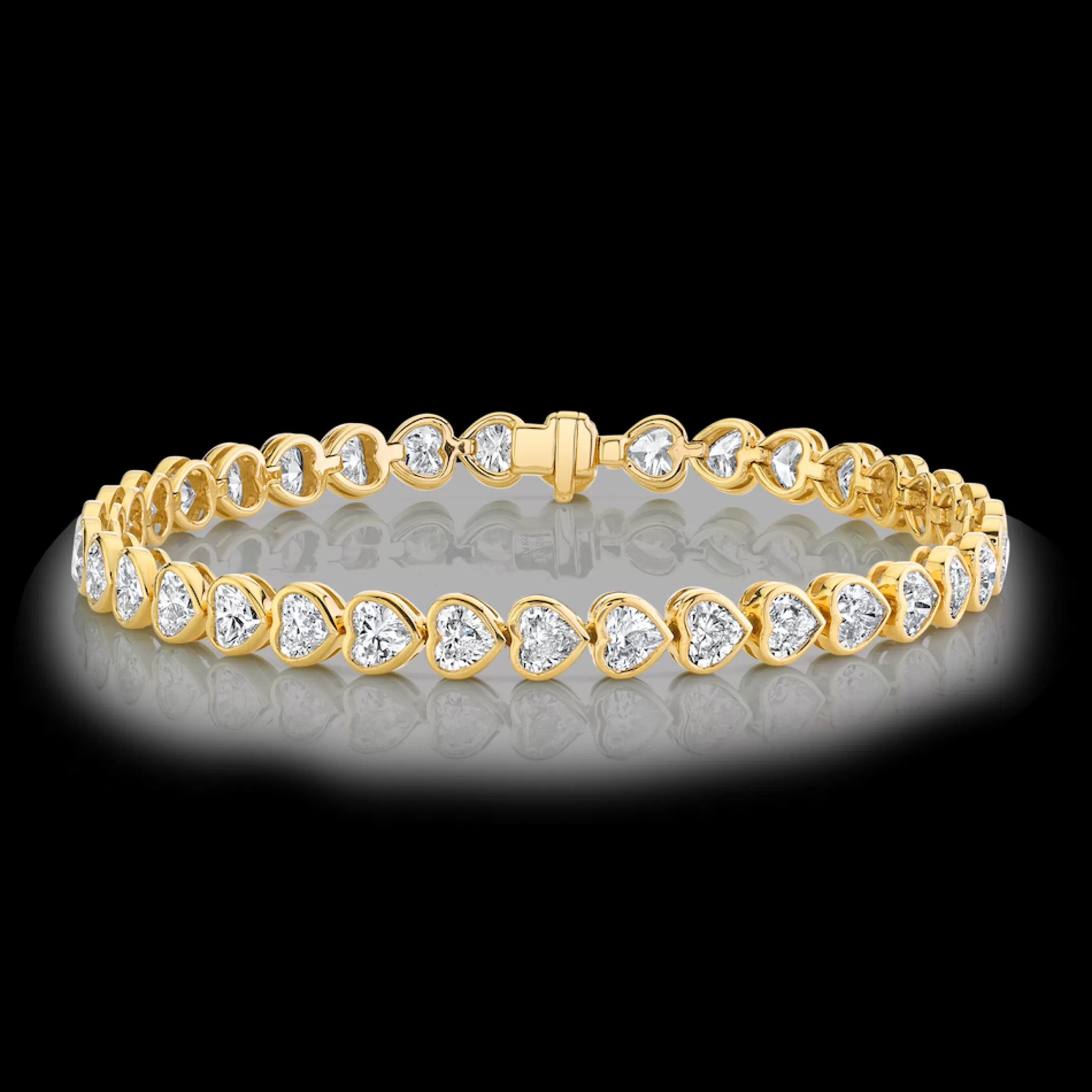 Anita Ko BEZELED HEART DIAMOND TENNIS BRACELET