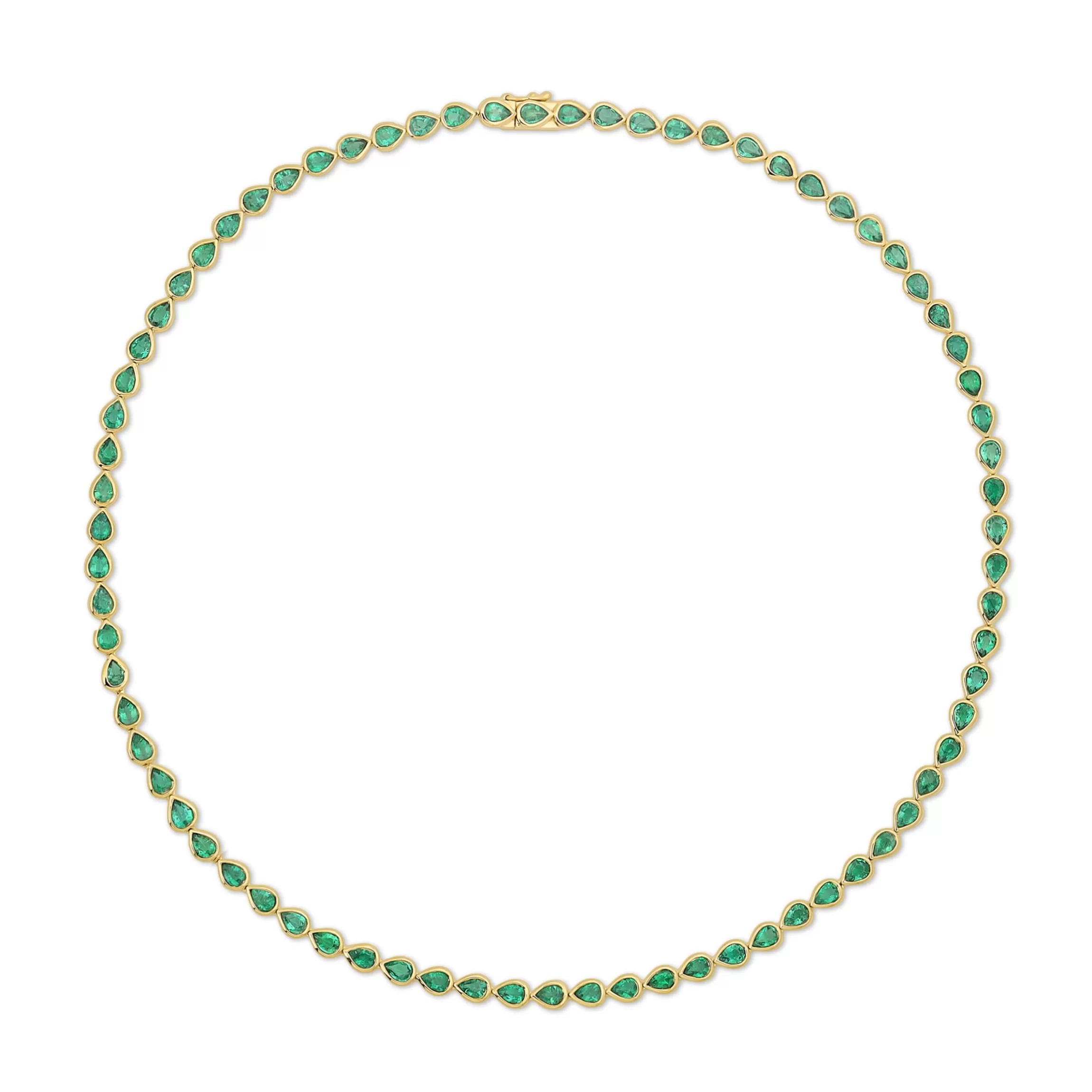 Anita Ko BEZELED PEAR SHAPED EMERALD CHOKER