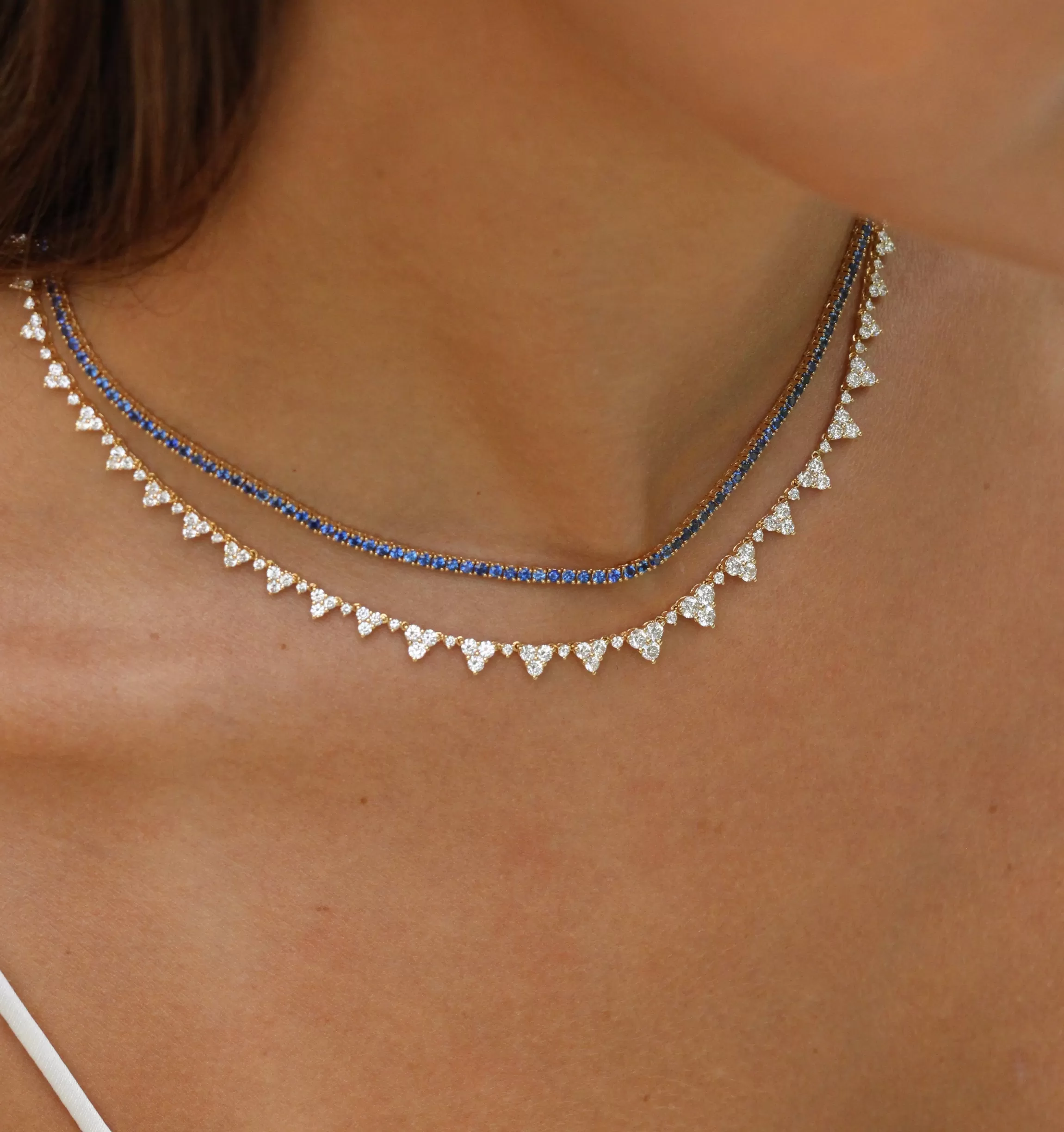 Anita Ko BLUE SAPPHIRE HEPBURN CHOKER 16