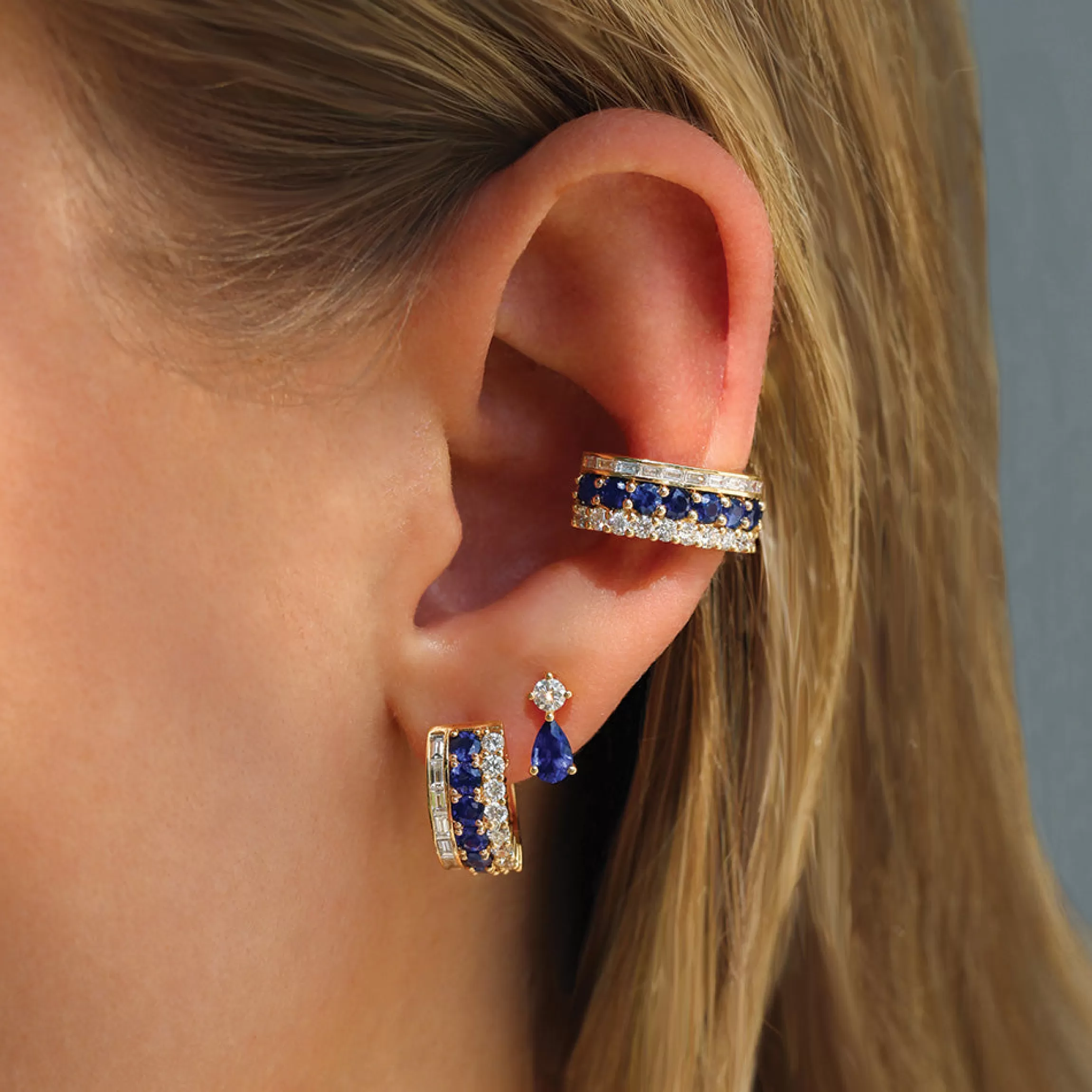 Anita Ko BLUE SAPPHIRE LOLA EAR CUFF