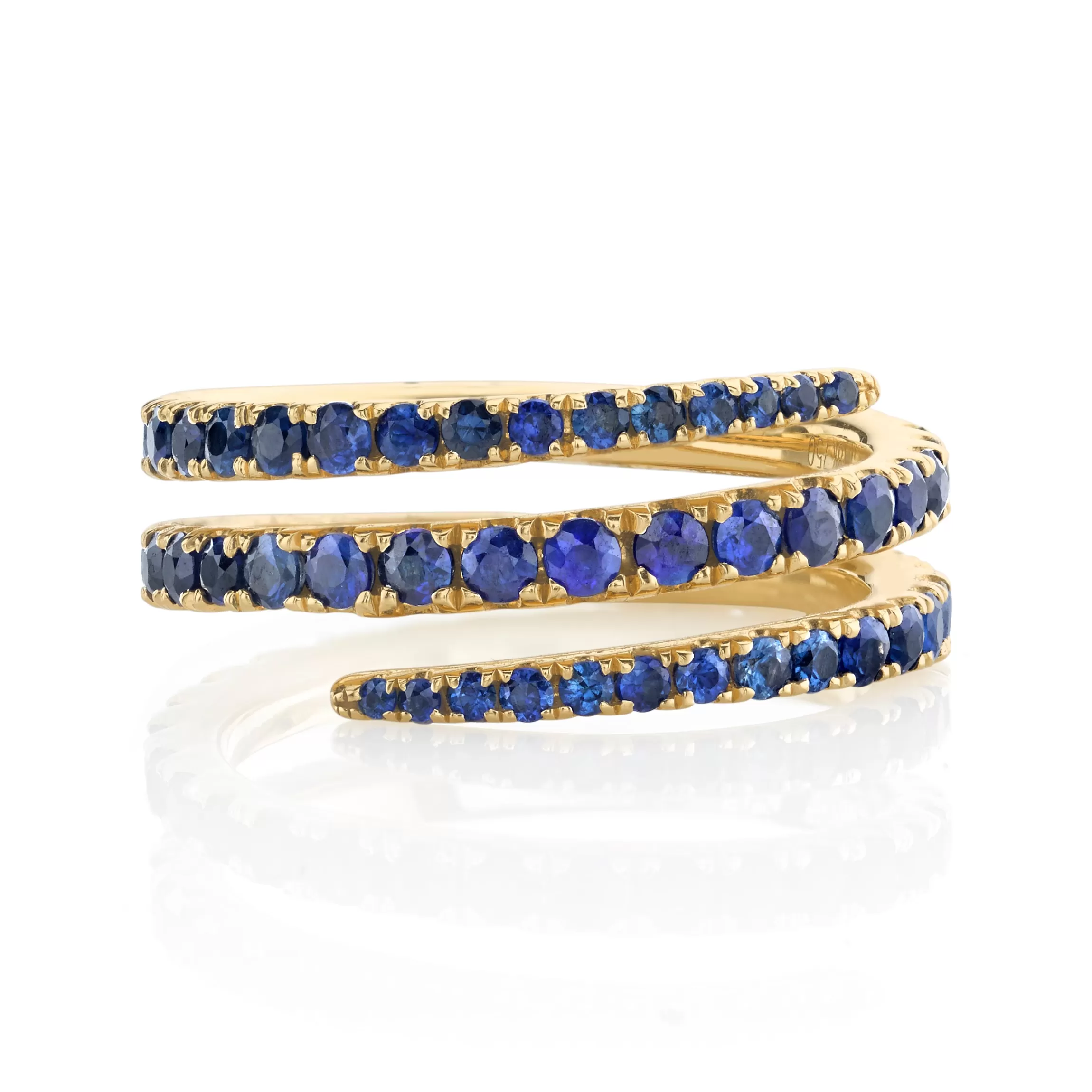 Anita Ko BLUE SAPPHIRE PINKY COIL RING