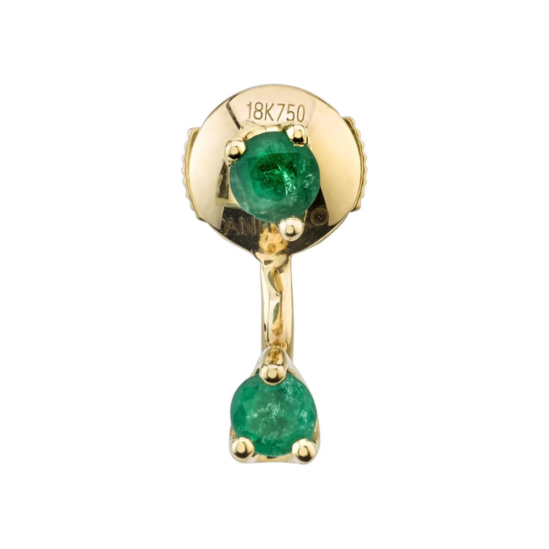 Anita Ko CLASSIC EMERALD ORBIT EARRING