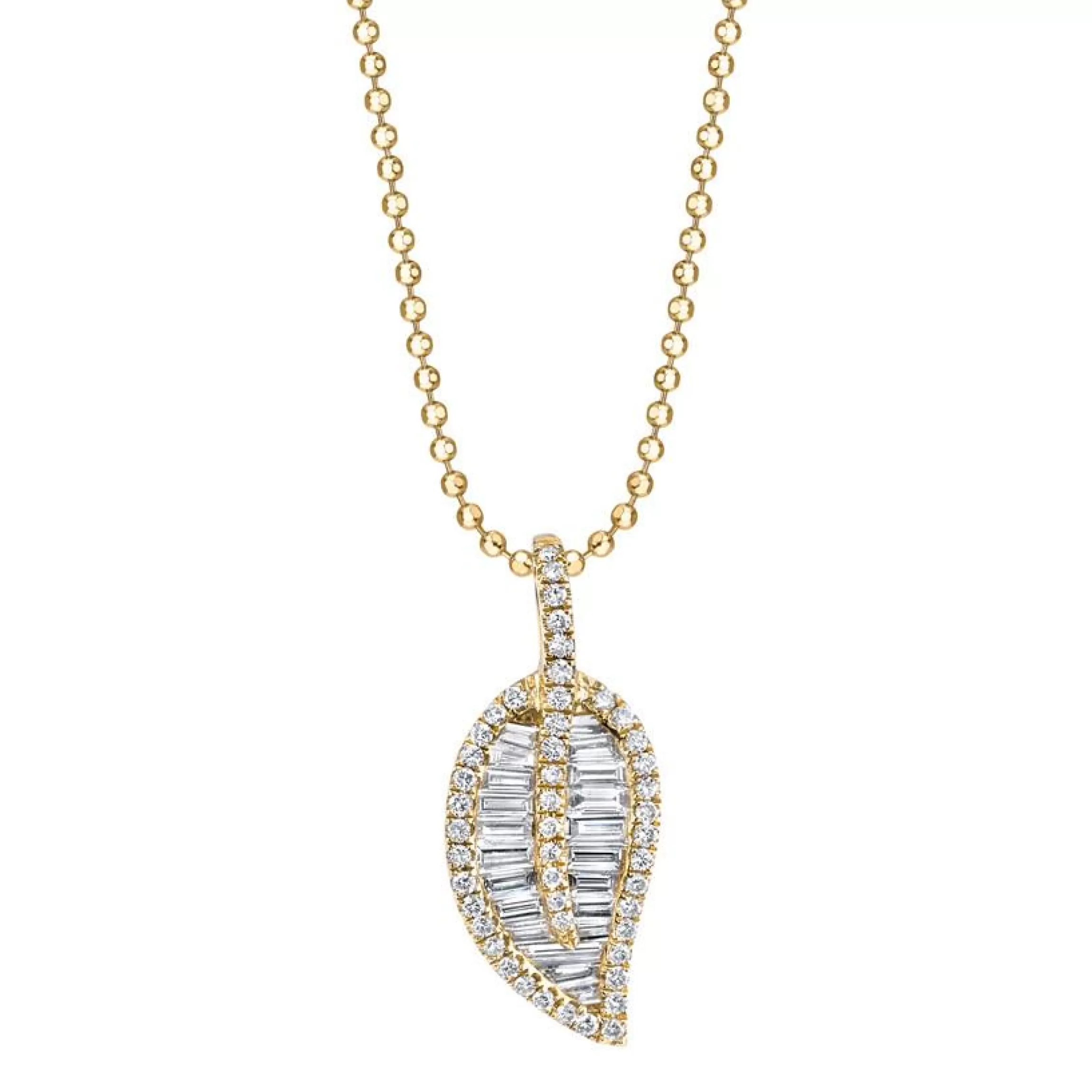 Anita Ko CLASSIC LEAF DIAMOND NECKLACE