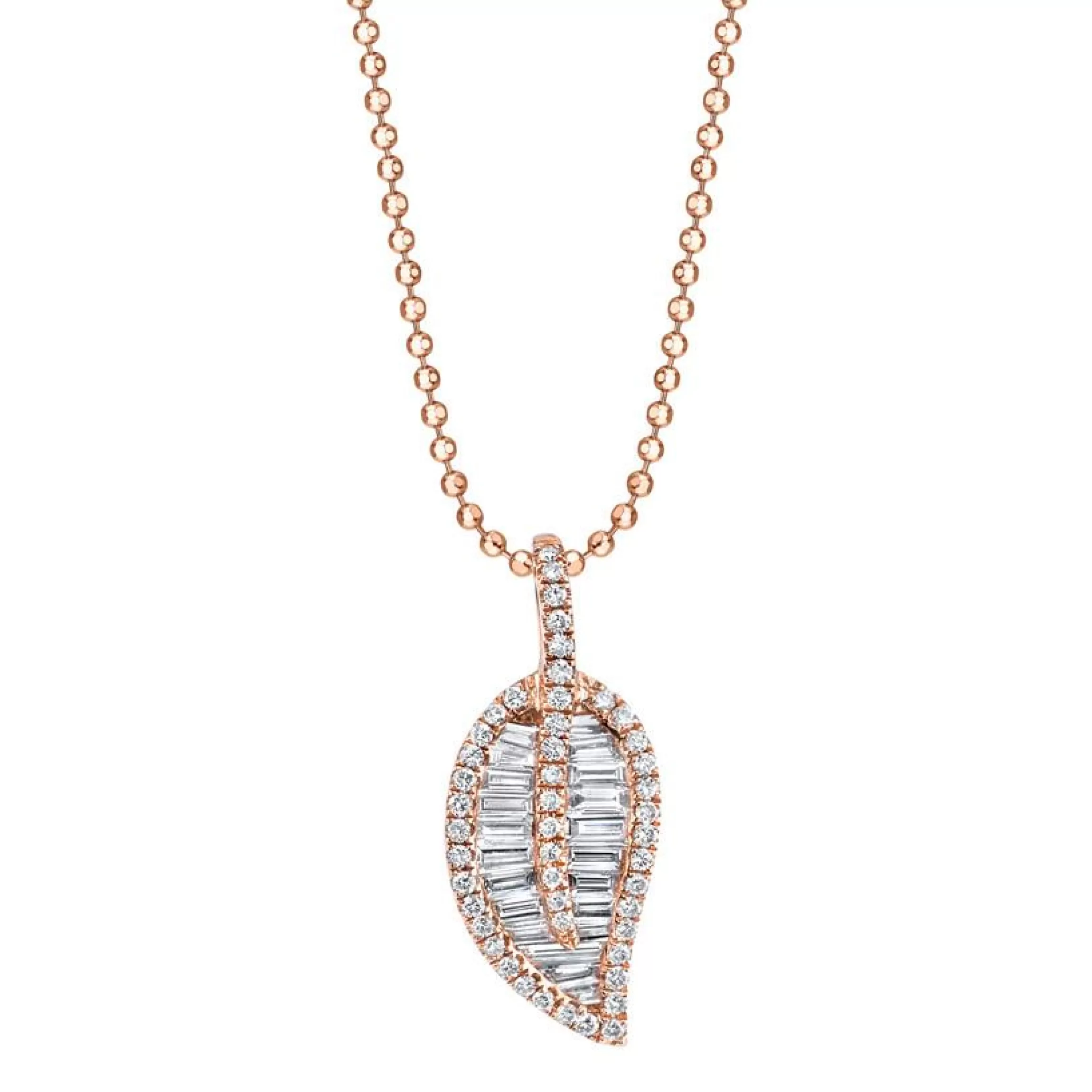 Anita Ko CLASSIC LEAF DIAMOND NECKLACE