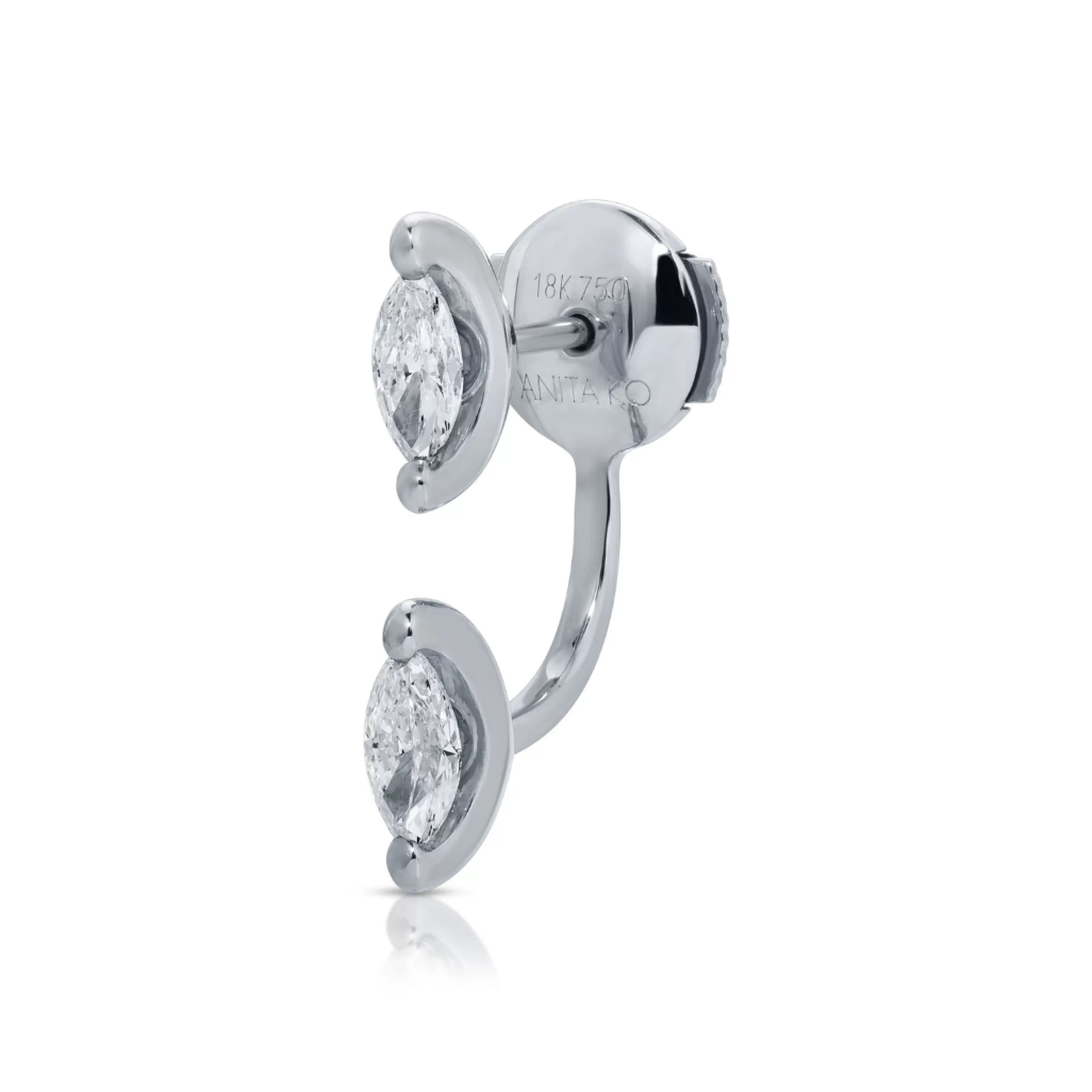 Anita Ko CLASSIC MARQUISE DIAMOND ORBIT EARRING