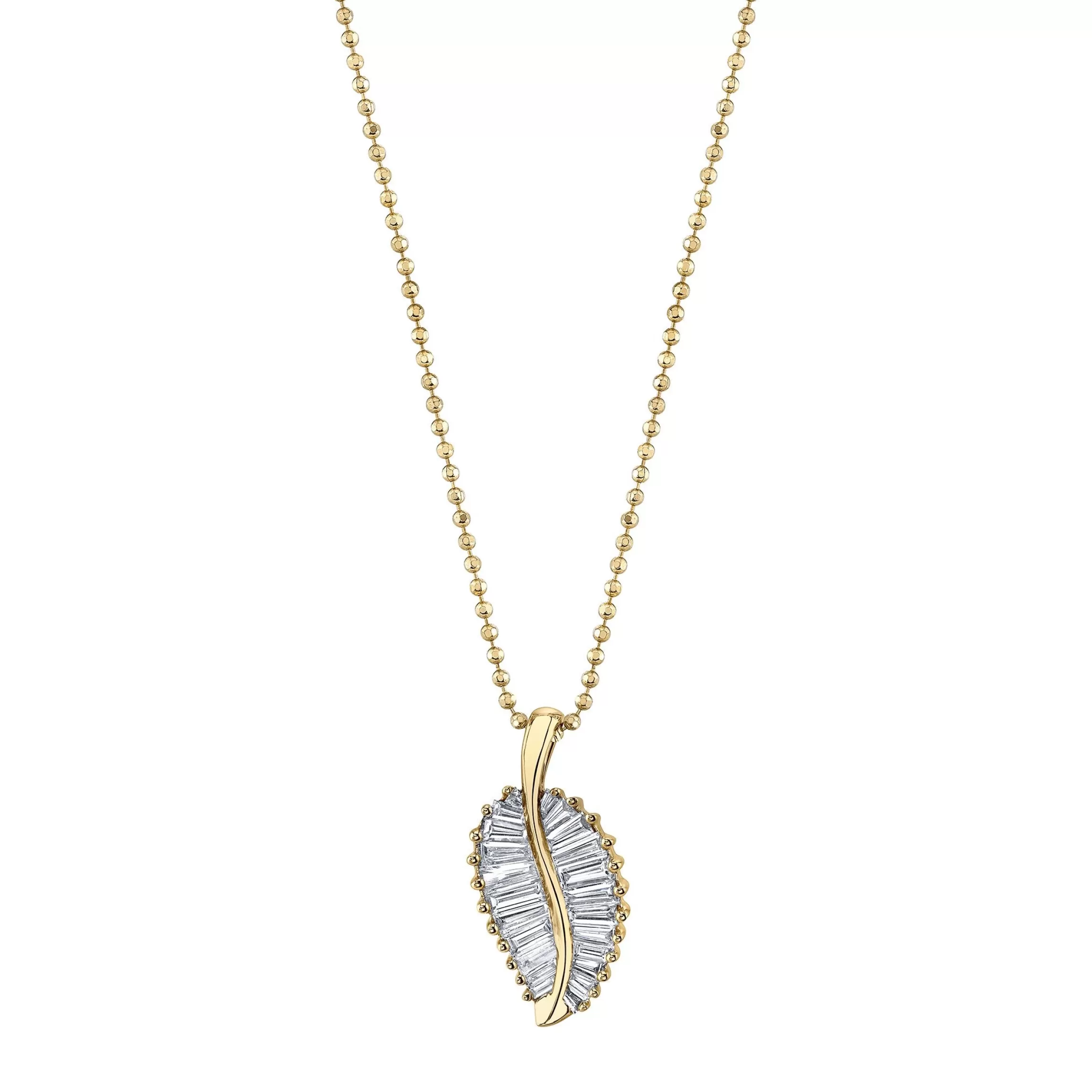 Anita Ko CLASSIC PALM LEAF DIAMOND NECKLACE