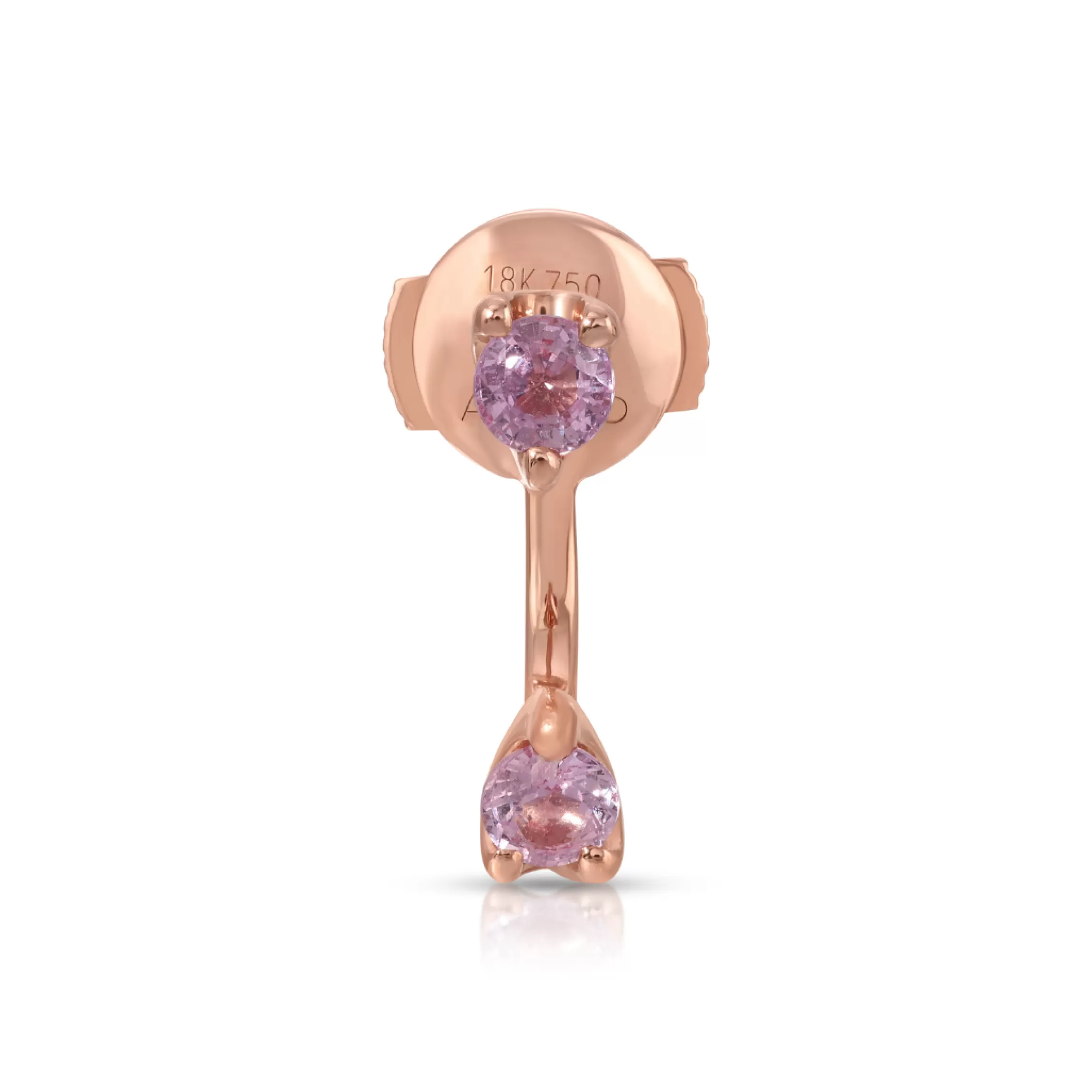 Anita Ko CLASSIC PINK SAPPHIRE ORBIT EARRING