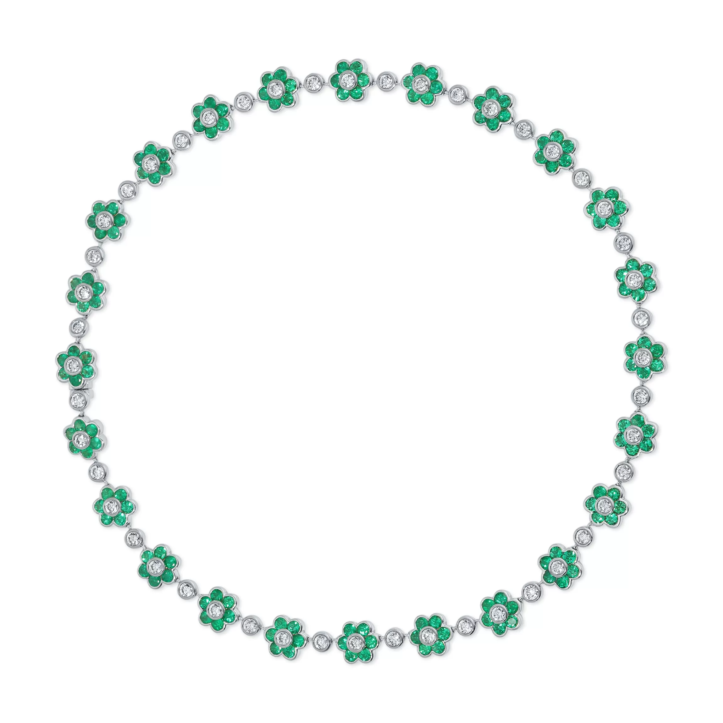 Anita Ko COLOMBIAN EMERALD AND DIAMOND FLORA CHOKER