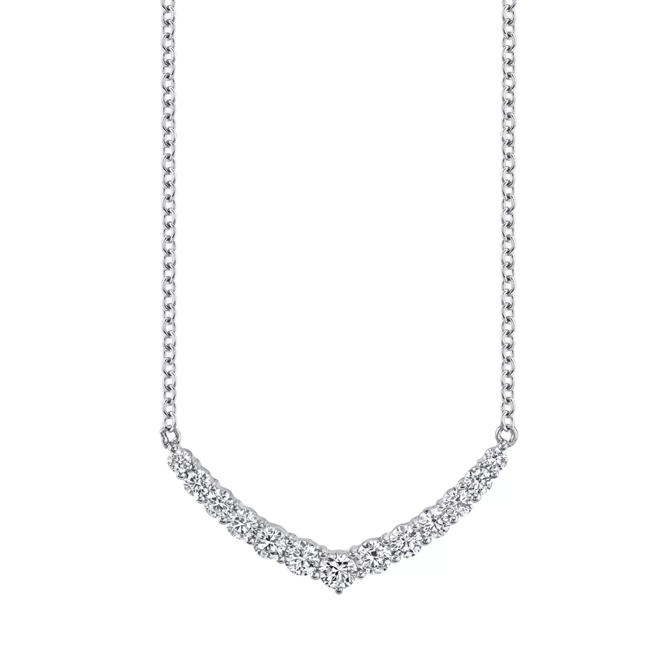 Anita Ko DIAMOND CURVED V NECKLACE