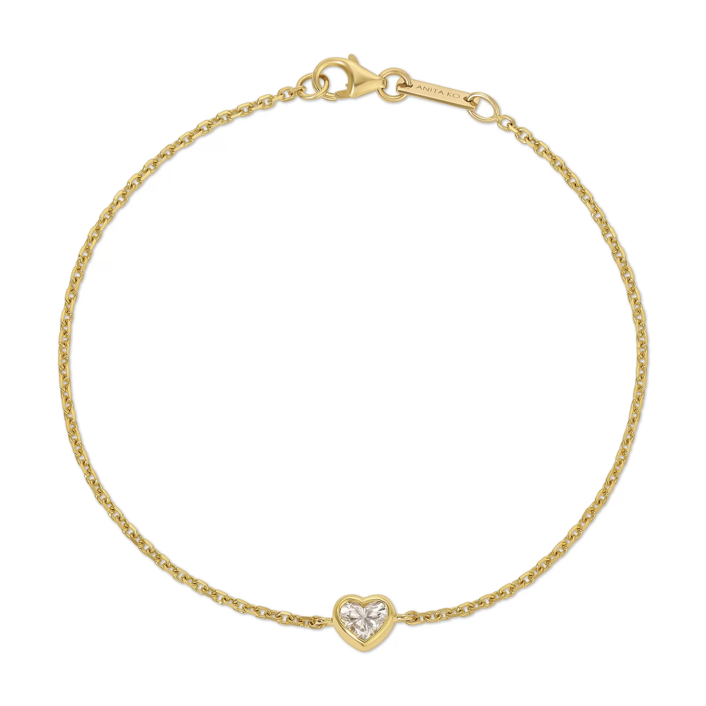 Anita Ko DIAMOND HEART CHAIN BRACELET