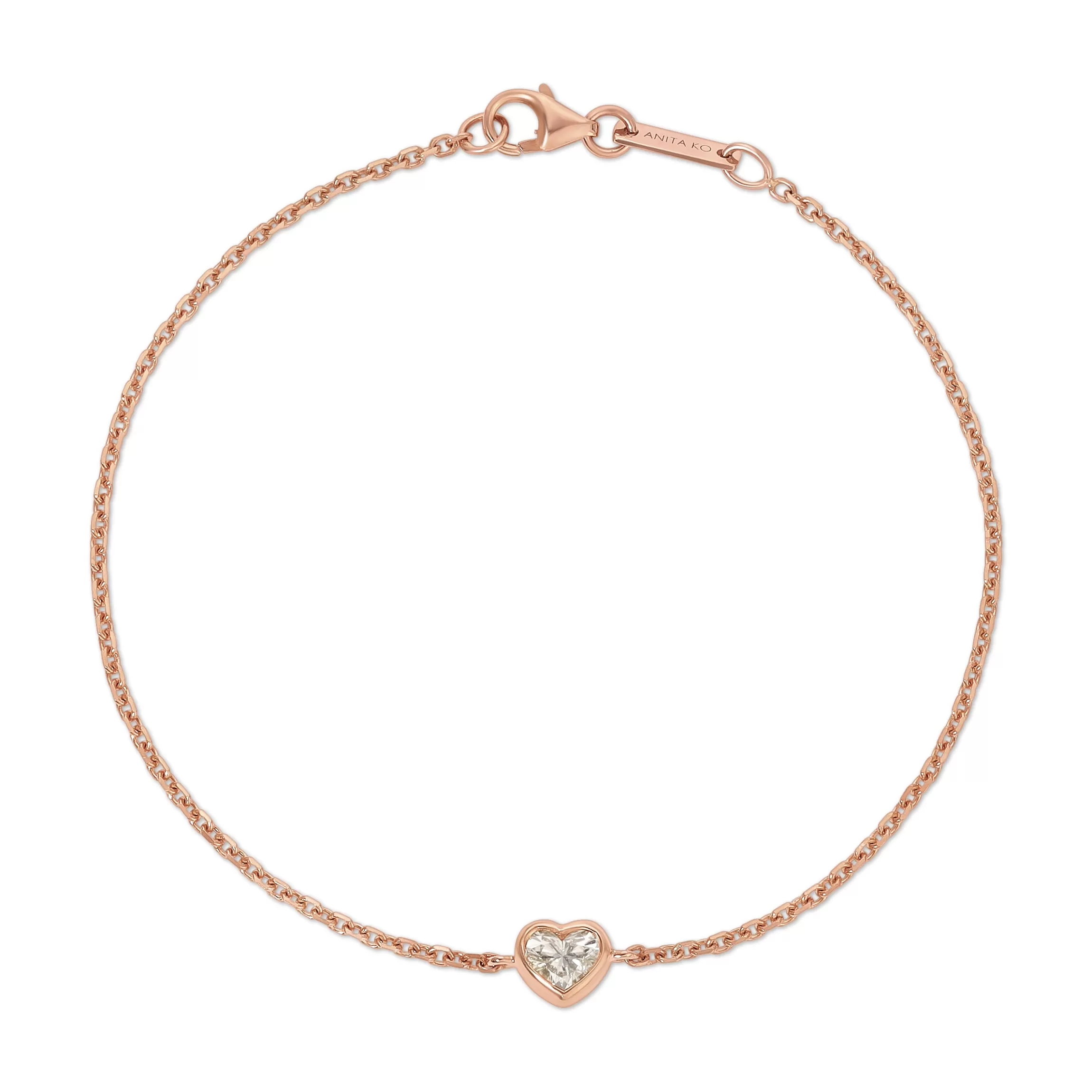 Anita Ko DIAMOND HEART CHAIN BRACELET