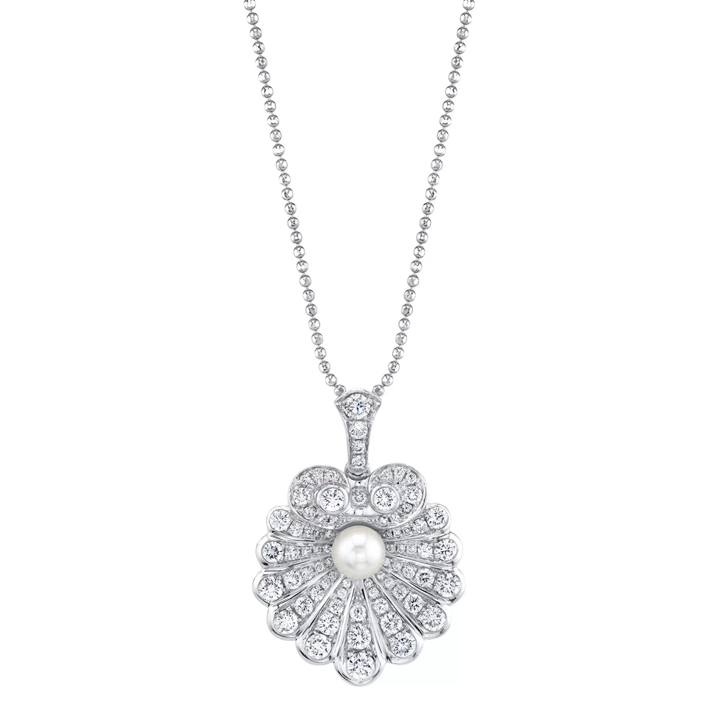 Anita Ko DIAMOND OYSTER AND PEARL NECKLACE