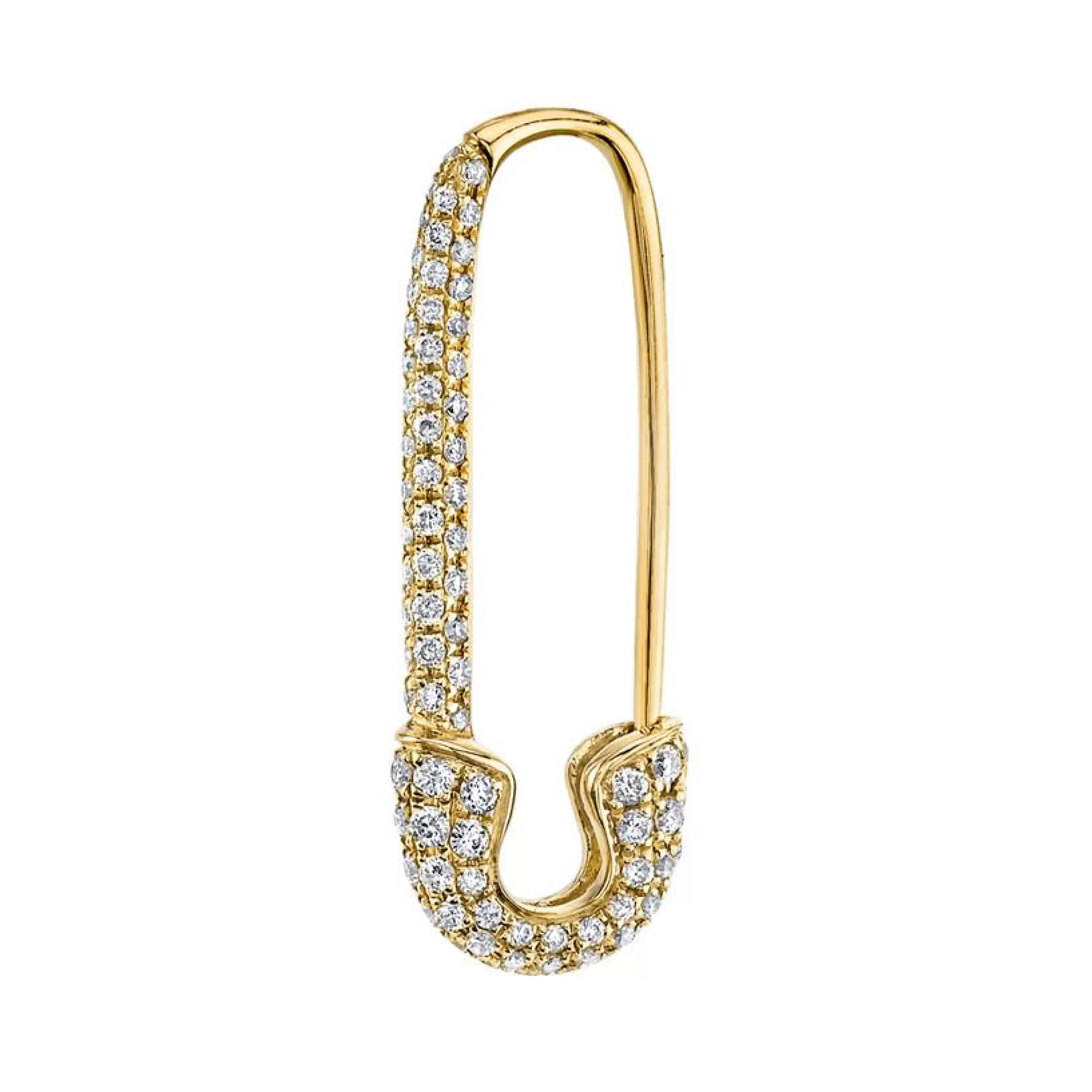 Anita Ko DIAMOND SAFETY PIN EARRING