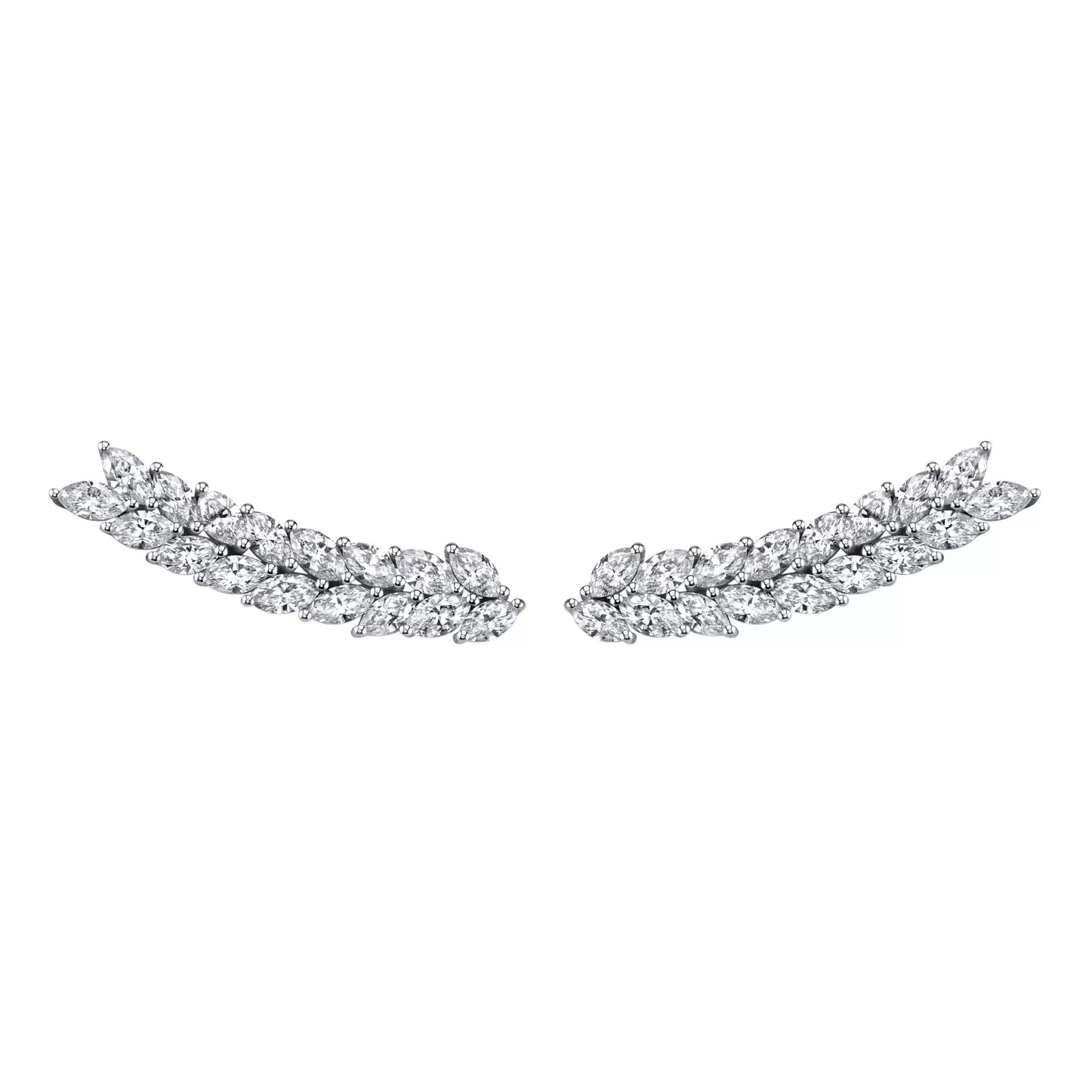 Anita Ko DOUBLE ROW MARQUISE DIAMOND FLOATING EARRINGS