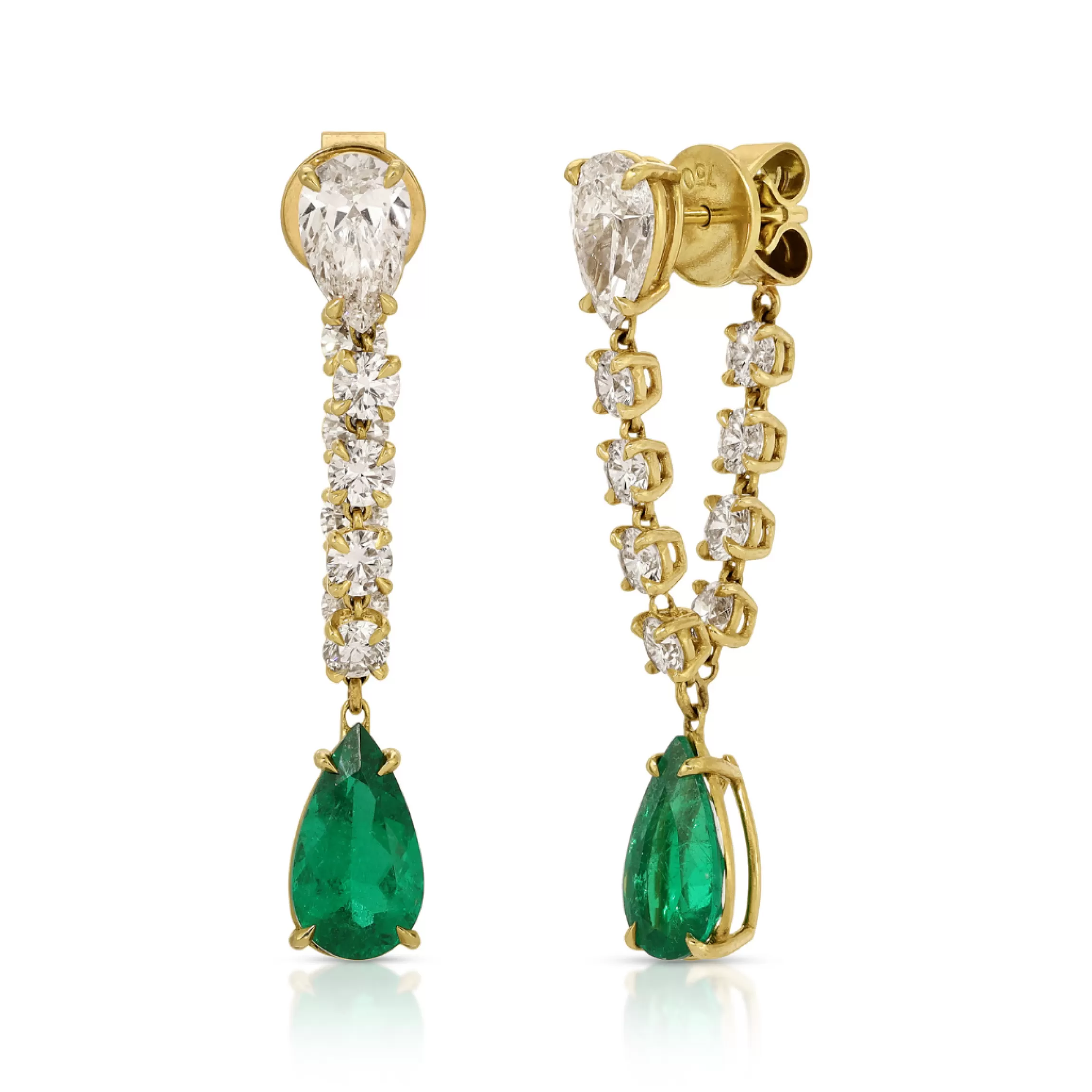 Anita Ko EMERALD AND DIAMOND OLIVIA EARRINGS