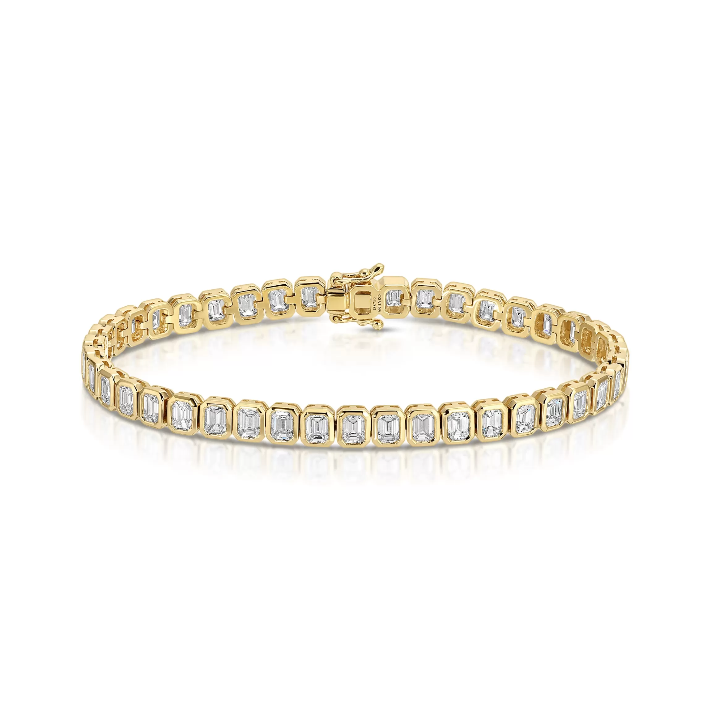 Anita Ko EMERALD CUT BEZEL DIAMOND BRACELET