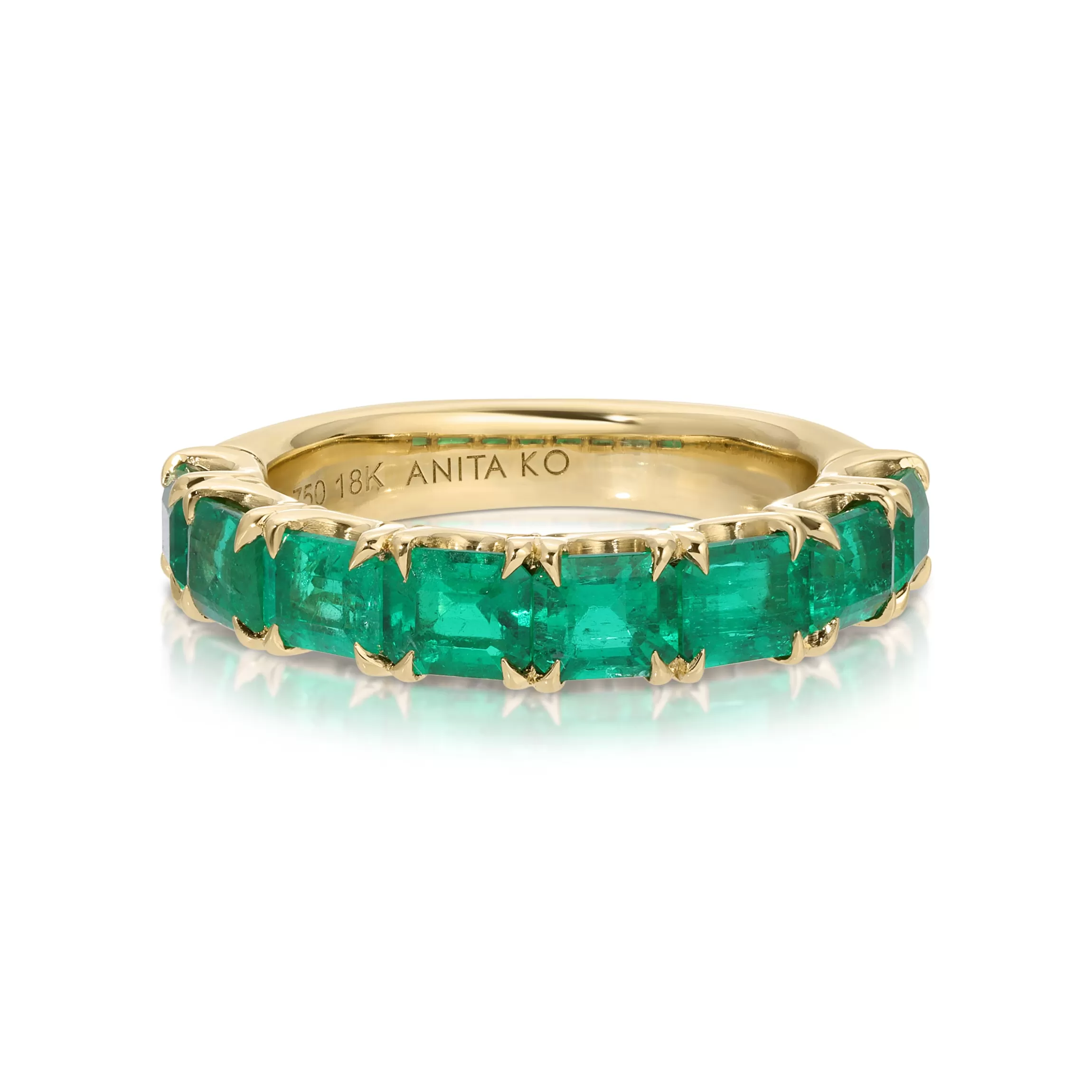 Anita Ko EMERALD CUT EMERALD HALF BAND