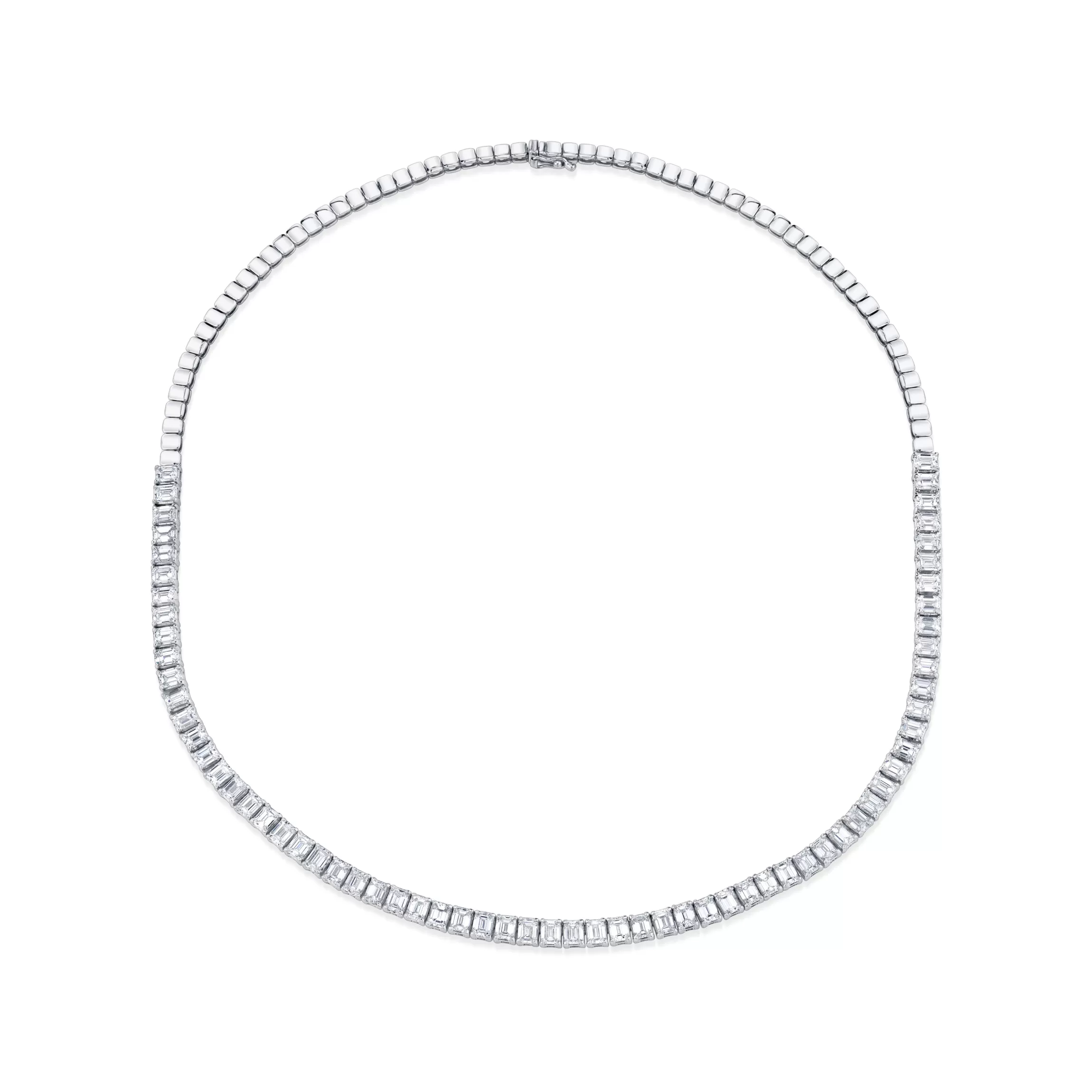 Anita Ko EMERALD CUT PRONGED DIAMOND CHOKER