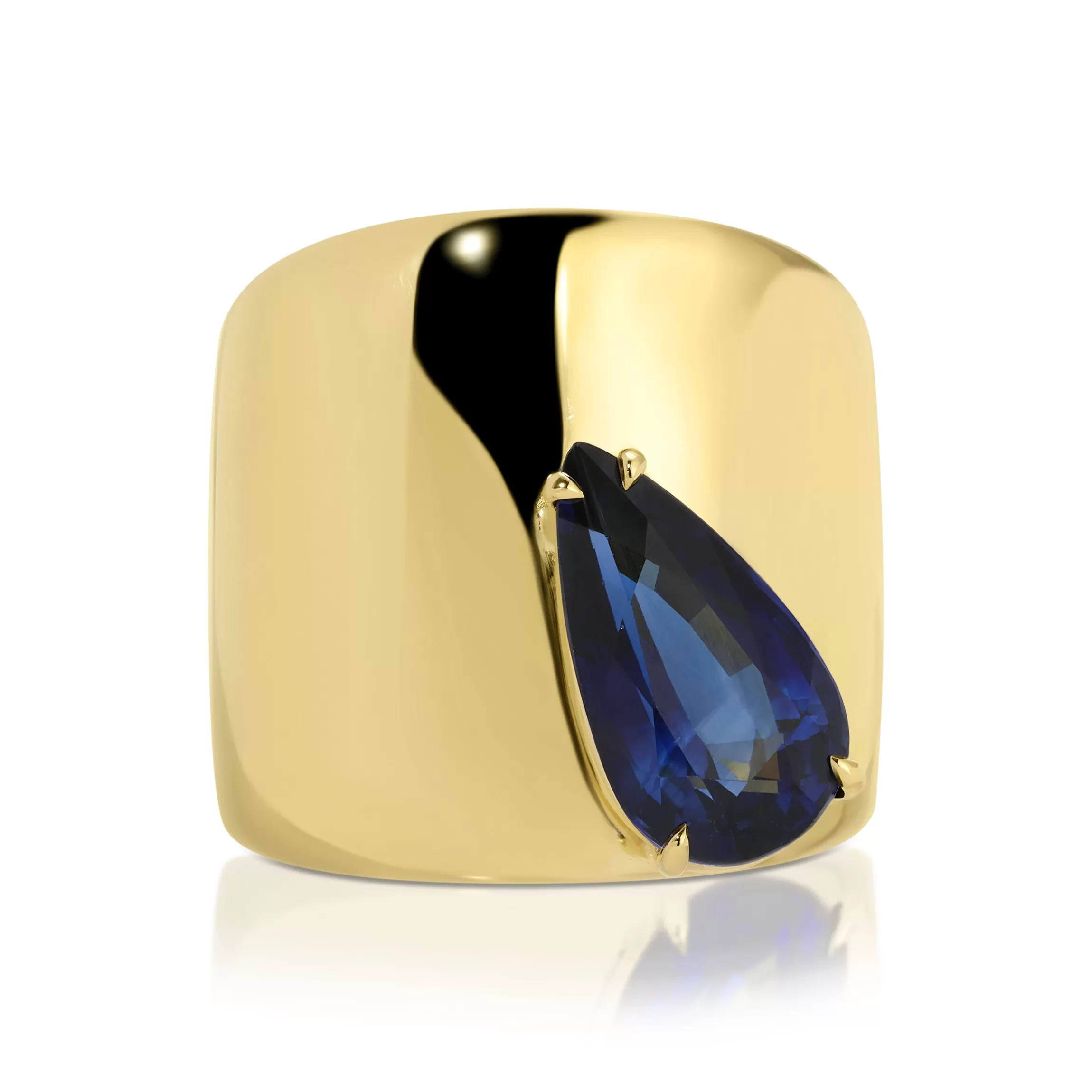 Anita Ko GALAXY RING WITH PEAR SHAPE BLUE SAPPHIRE