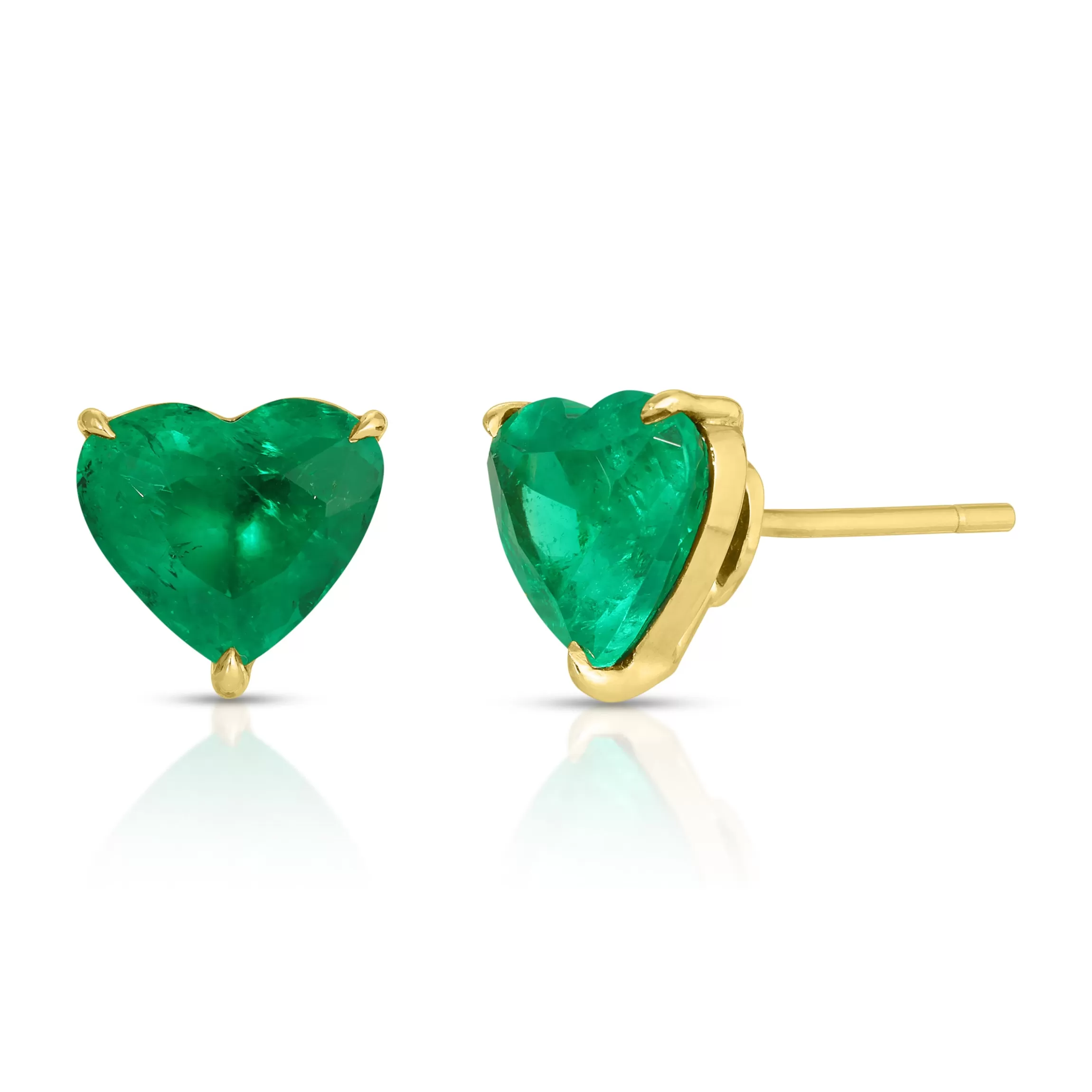 Anita Ko HEART SHAPE EMERALD STUDS 3.32