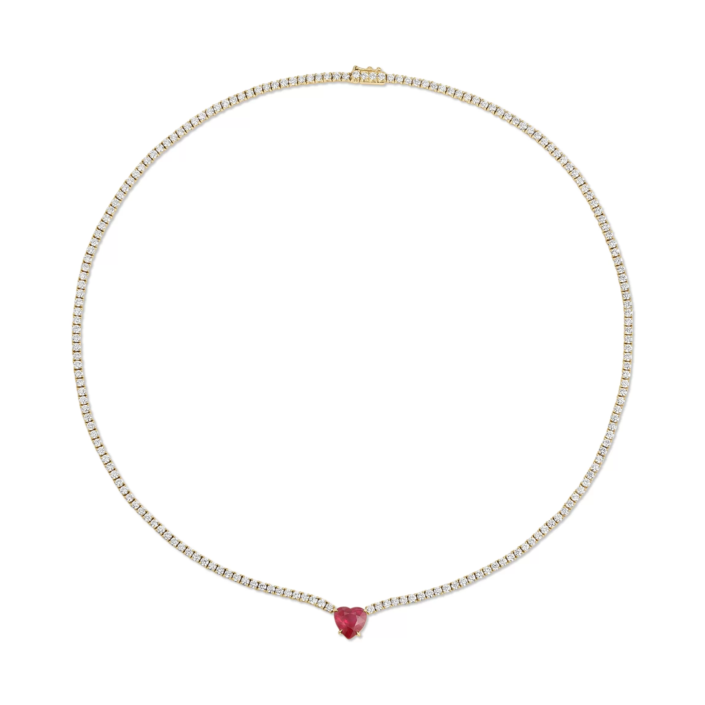 Anita Ko HEPBURN CHOKER WITH RUBY HEART CENTER