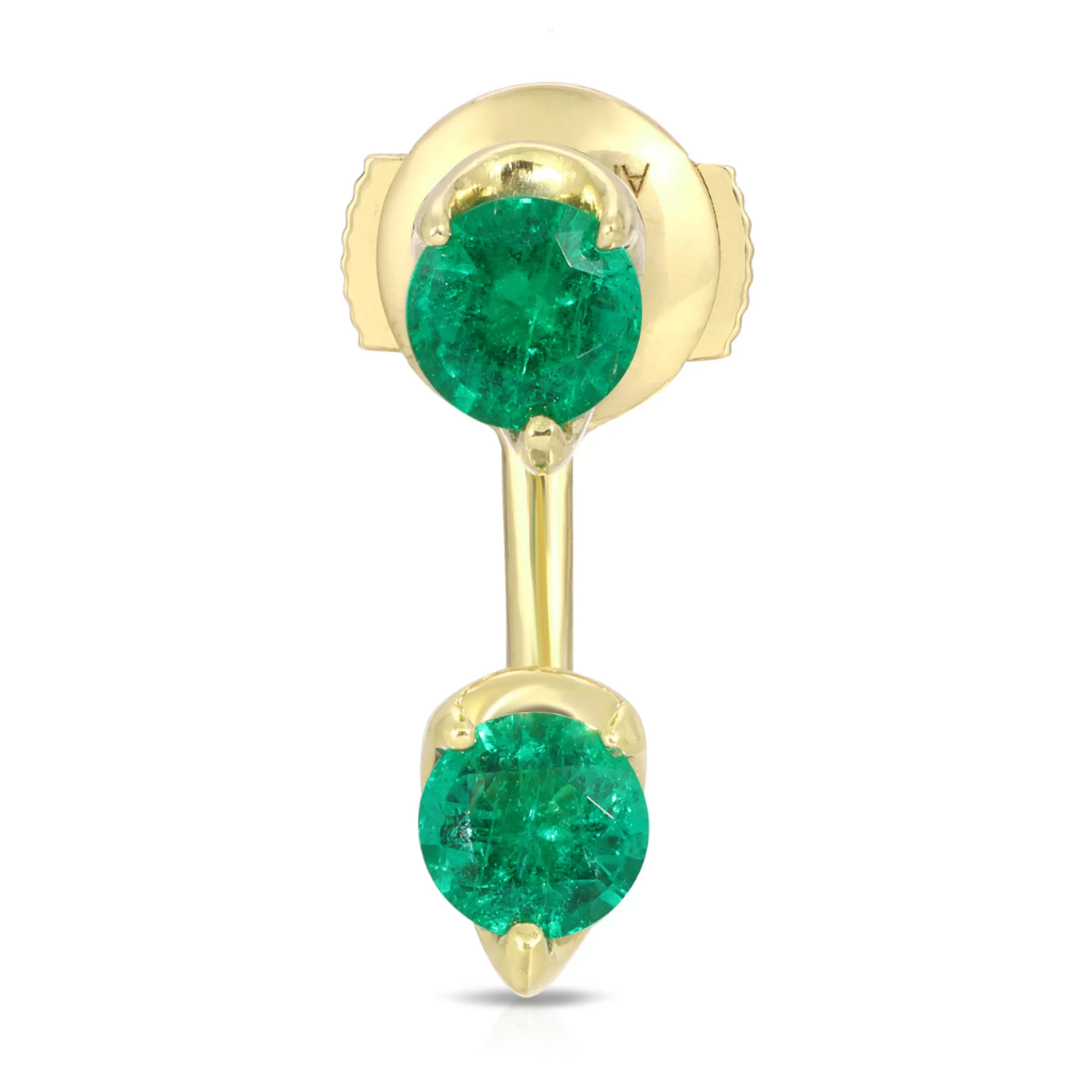 Anita Ko LARGE EMERALD ORBIT EARRING