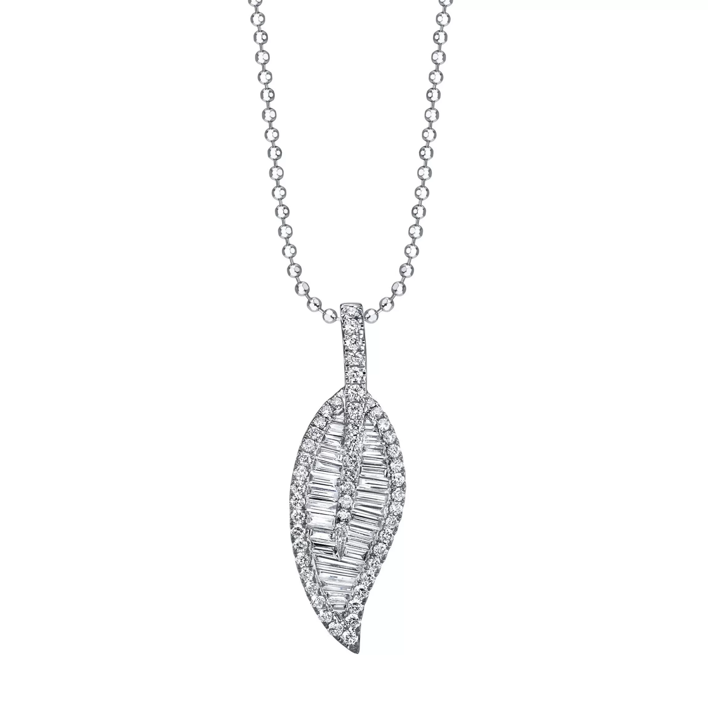 Anita Ko LARGE LEAF DIAMOND NECKLACE