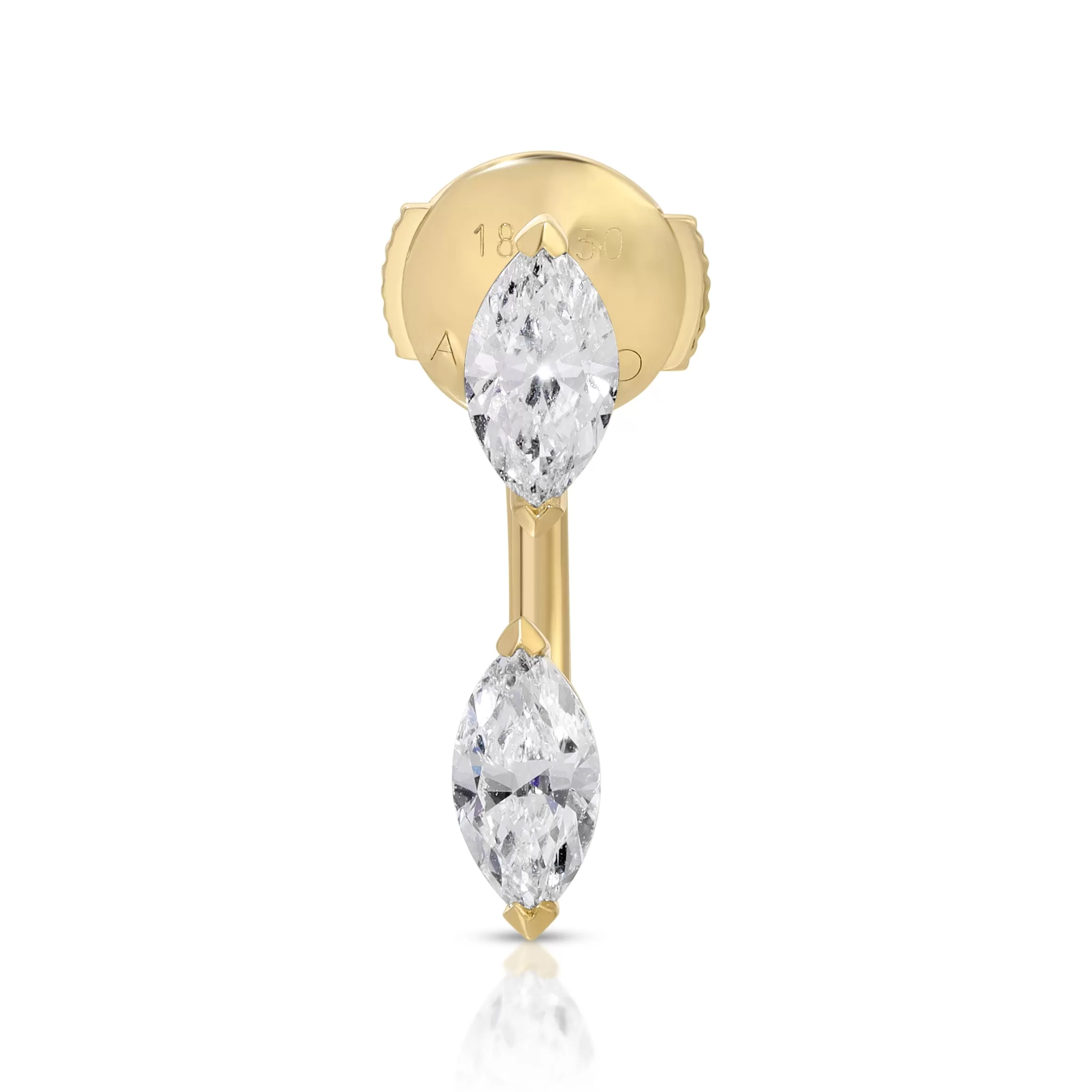 Anita Ko LARGE MARQUISE DIAMOND ORBIT EARRING