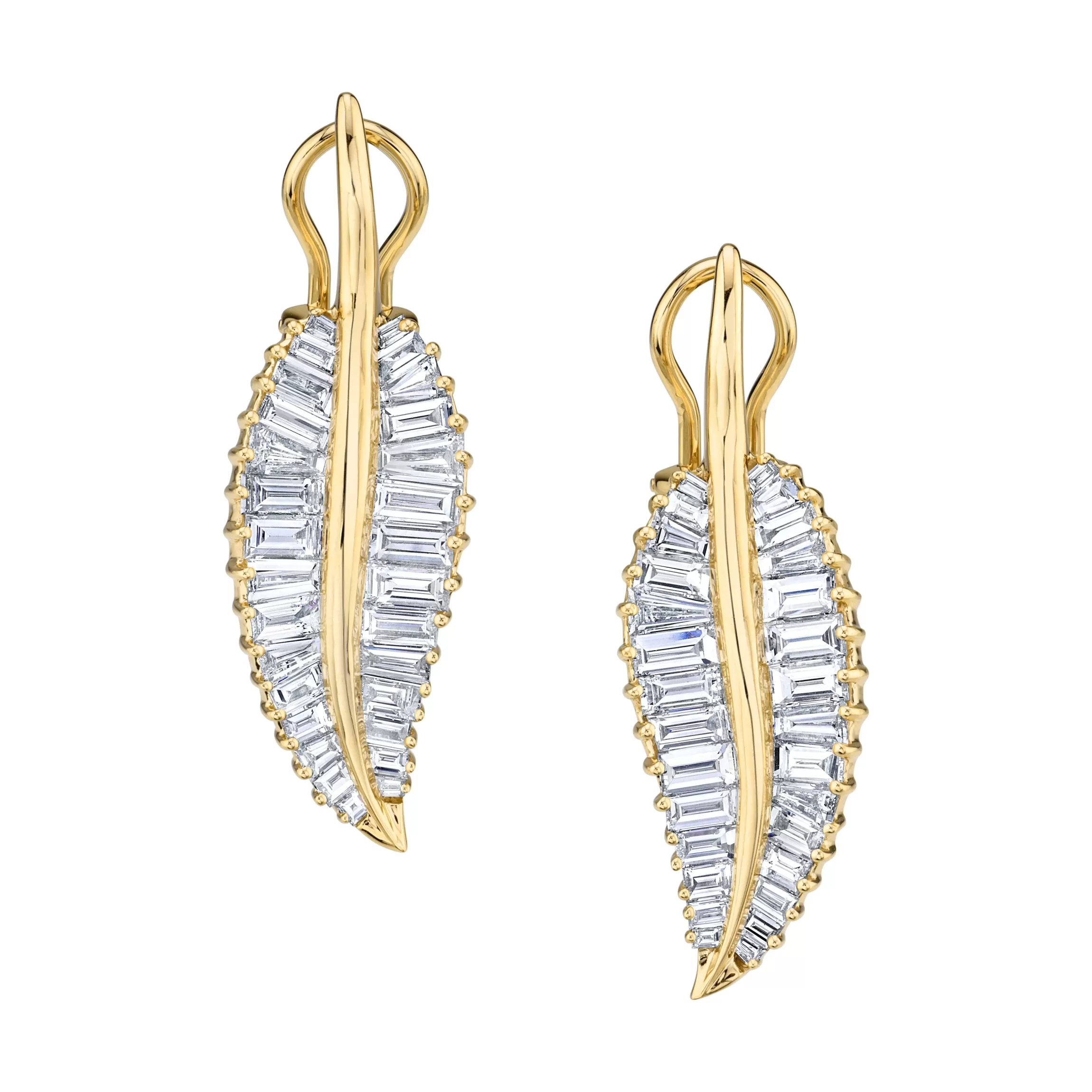 Anita Ko LARGE PALM LEAF DROP EARRINGS