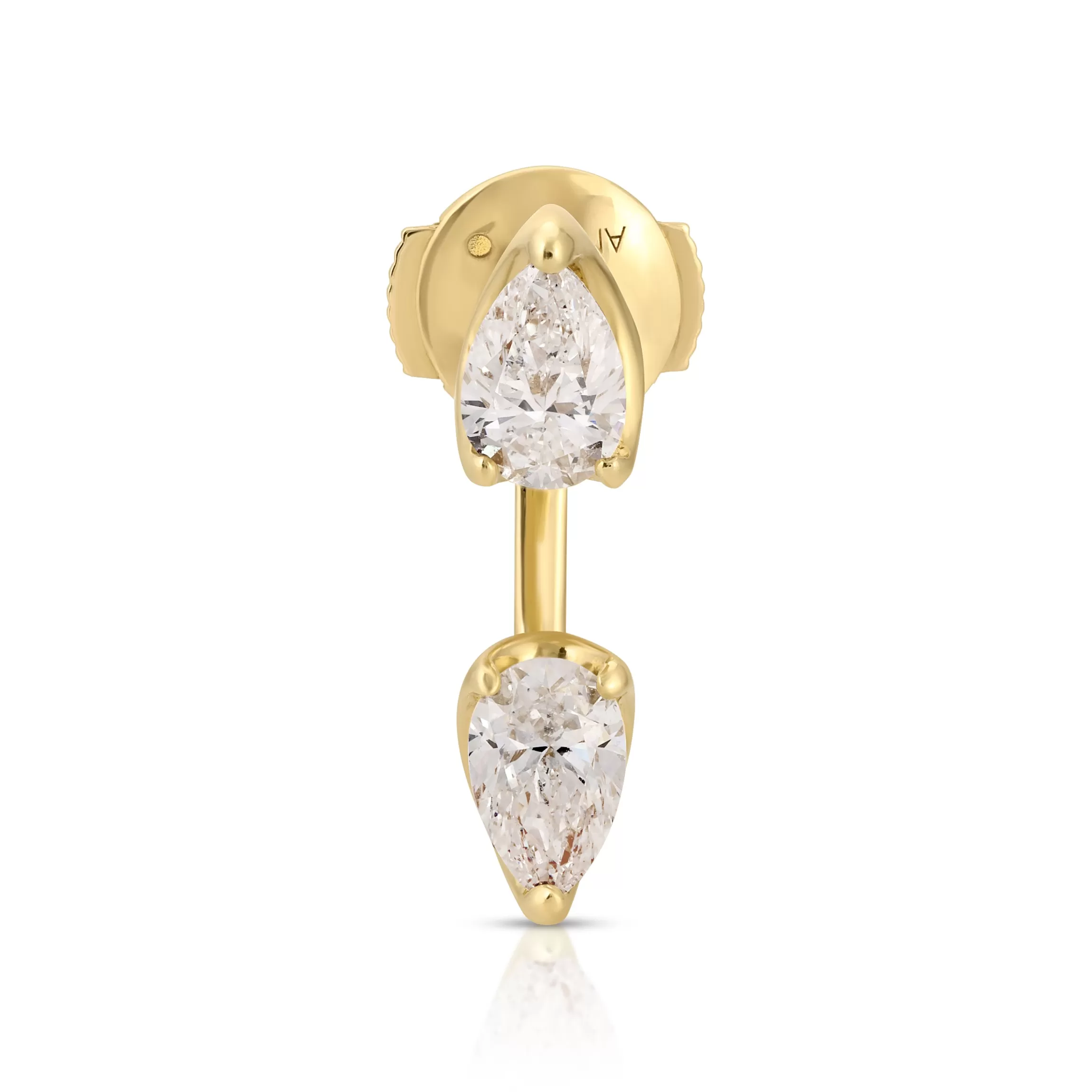 Anita Ko LARGE PEAR DIAMOND ORBIT EARRING