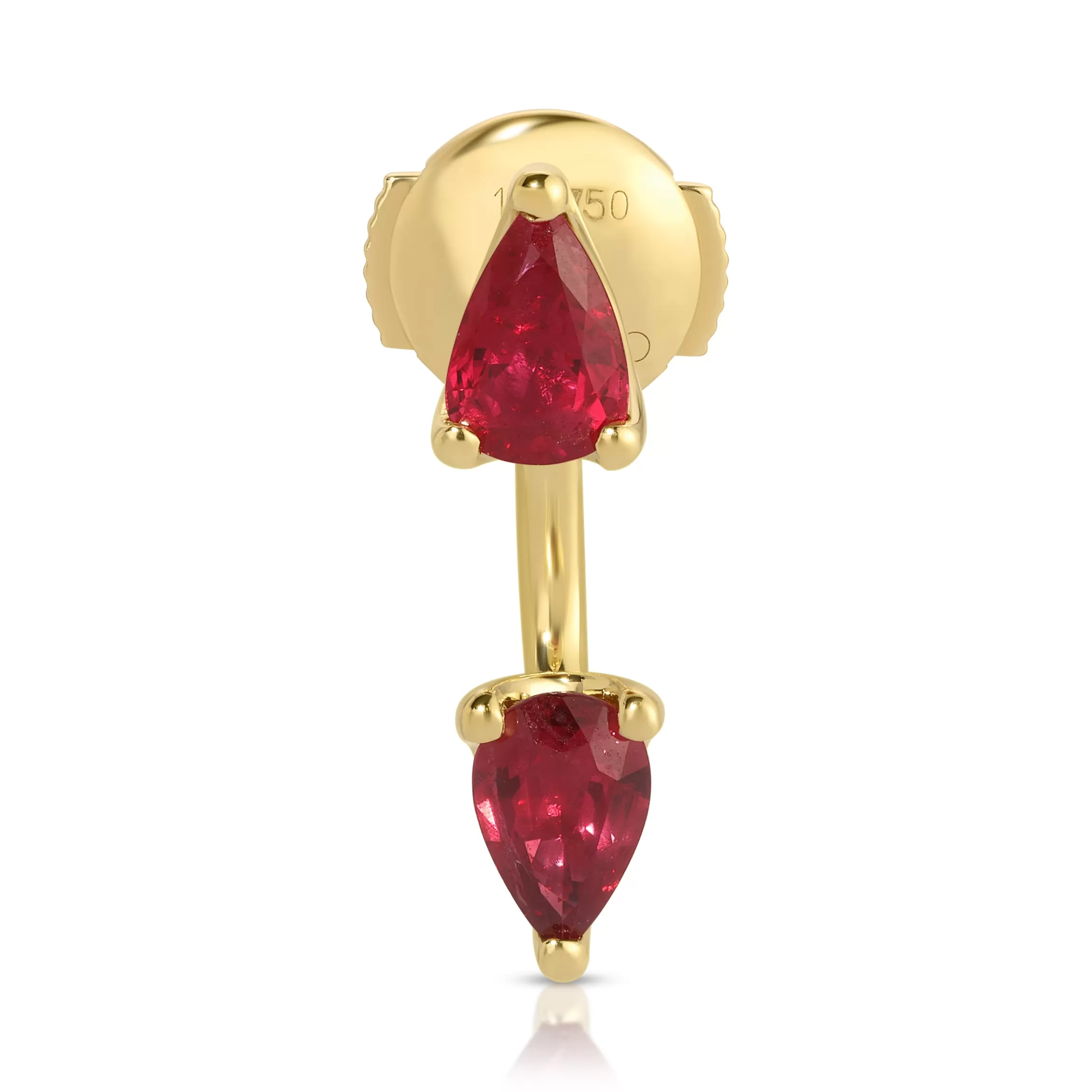 Anita Ko LARGE PEAR RUBY ORBIT EARRING