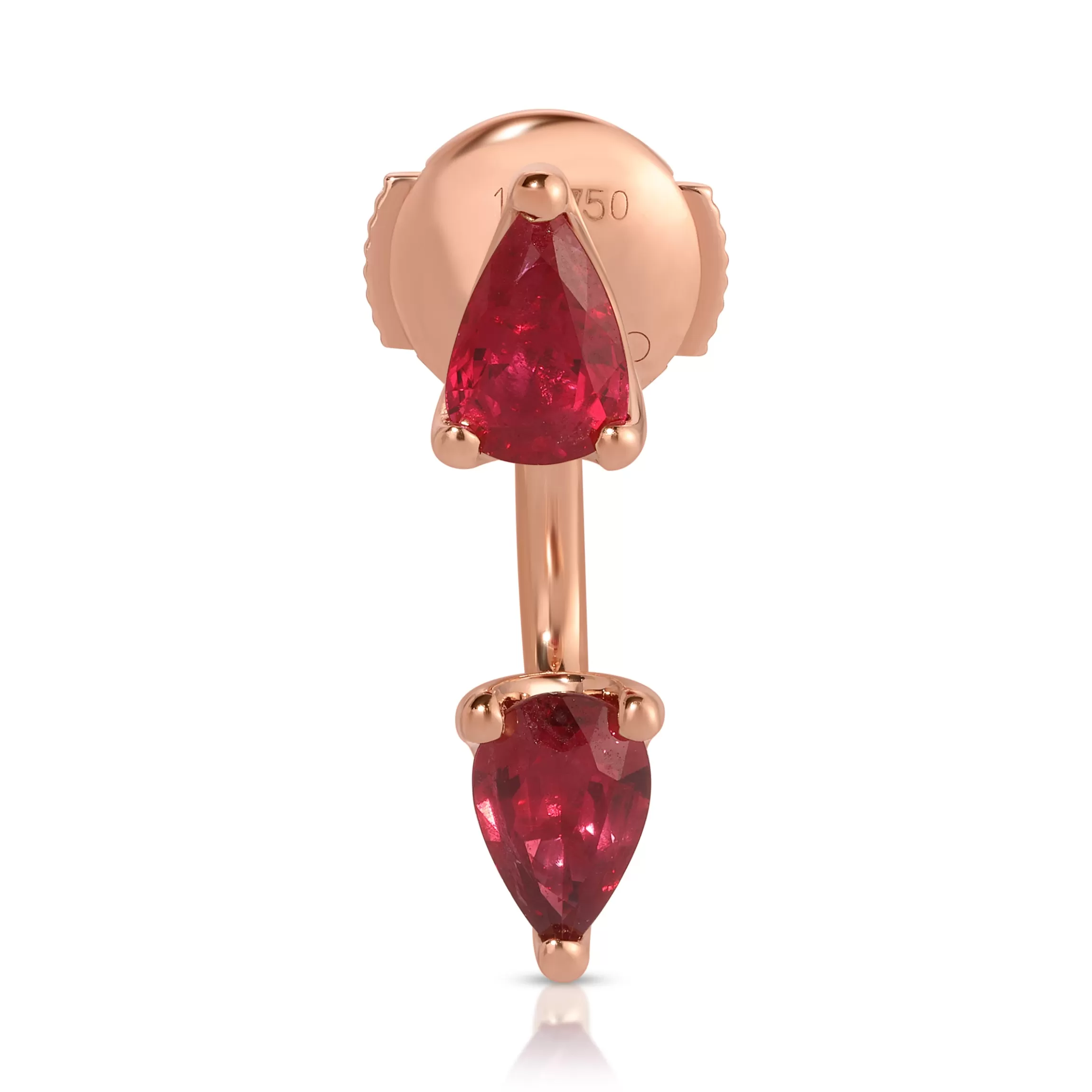 Anita Ko LARGE PEAR RUBY ORBIT EARRING