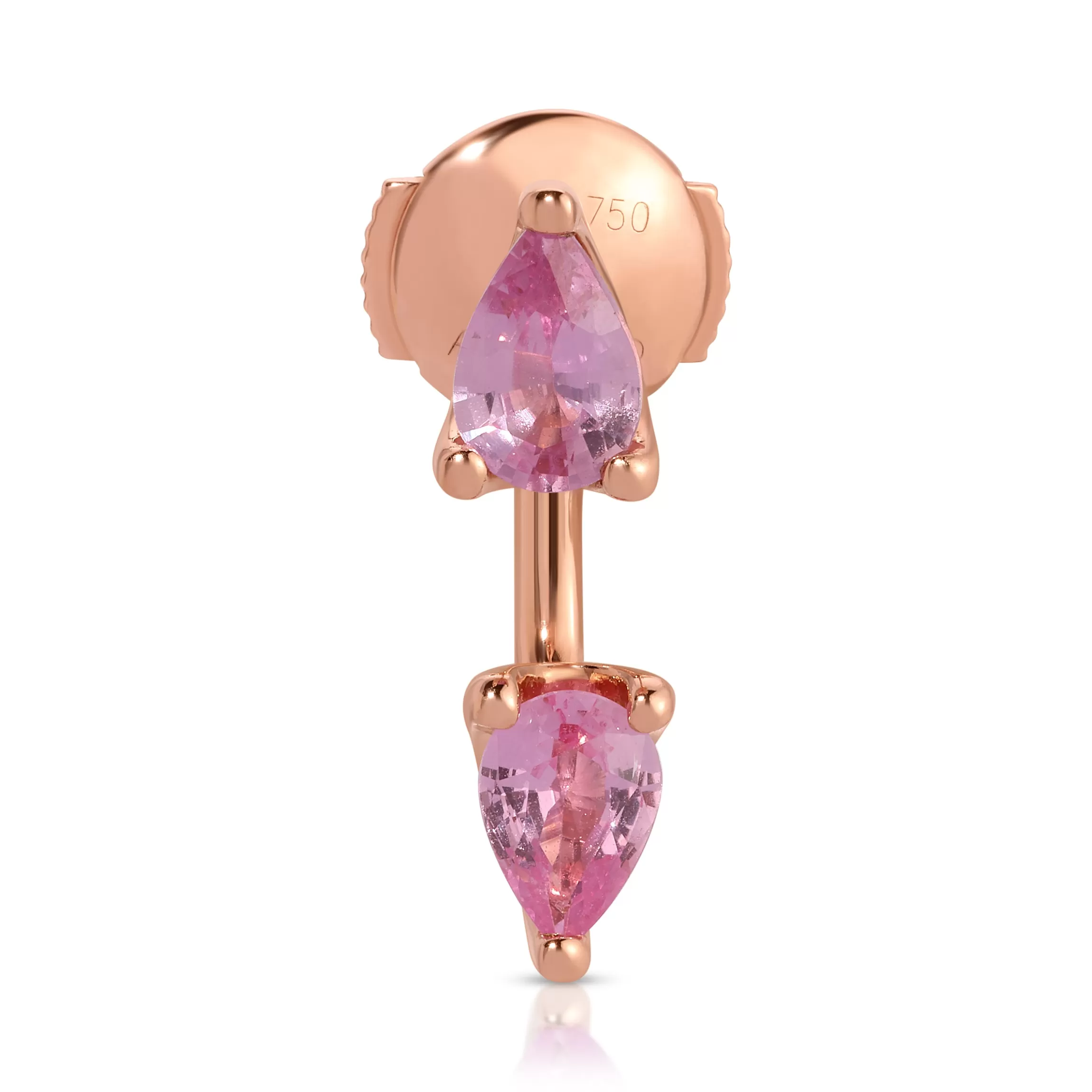 Anita Ko LARGE PINK SAPPHIRE PEAR ORBIT EARRING