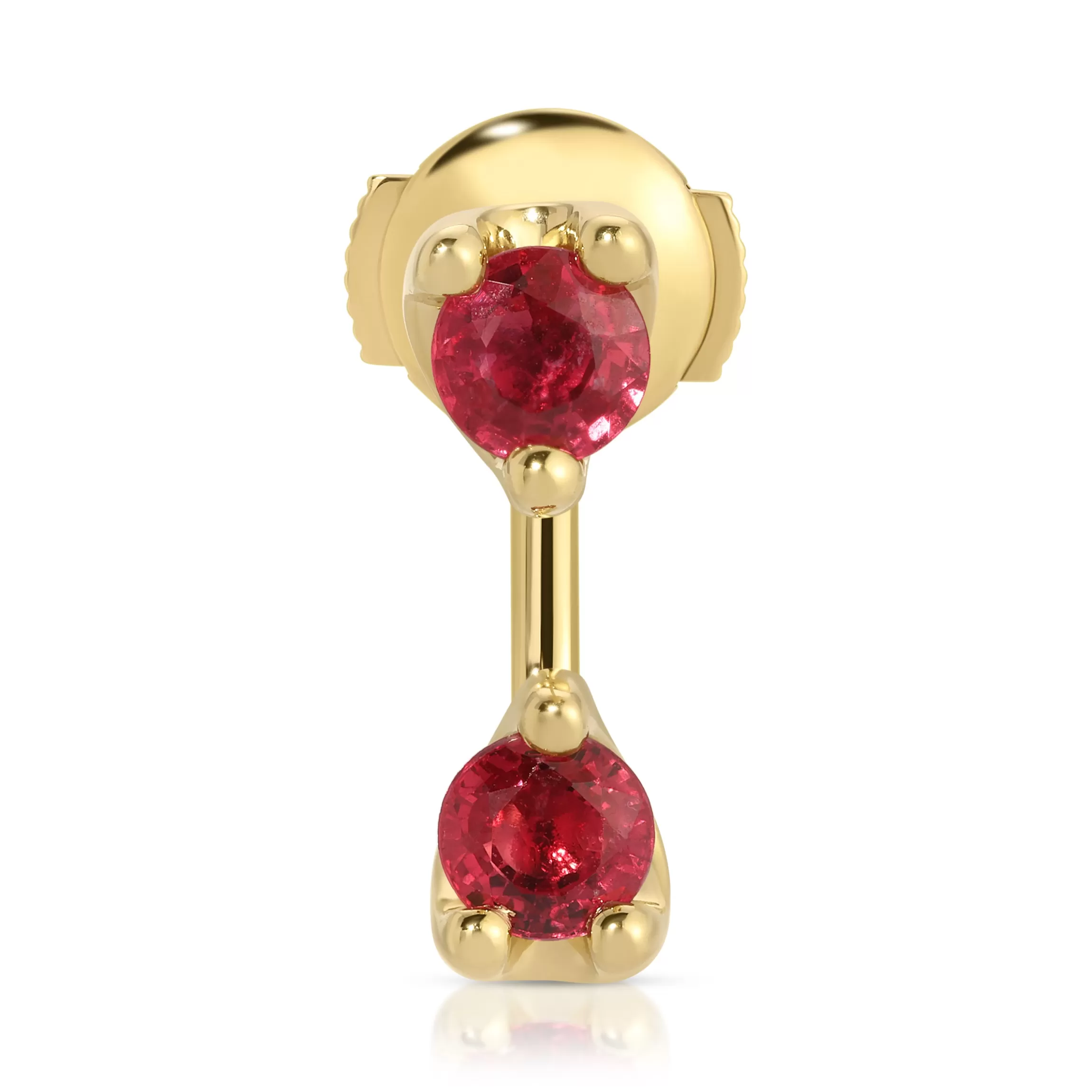 Anita Ko LARGE ROUND RUBY ORBIT EARRING