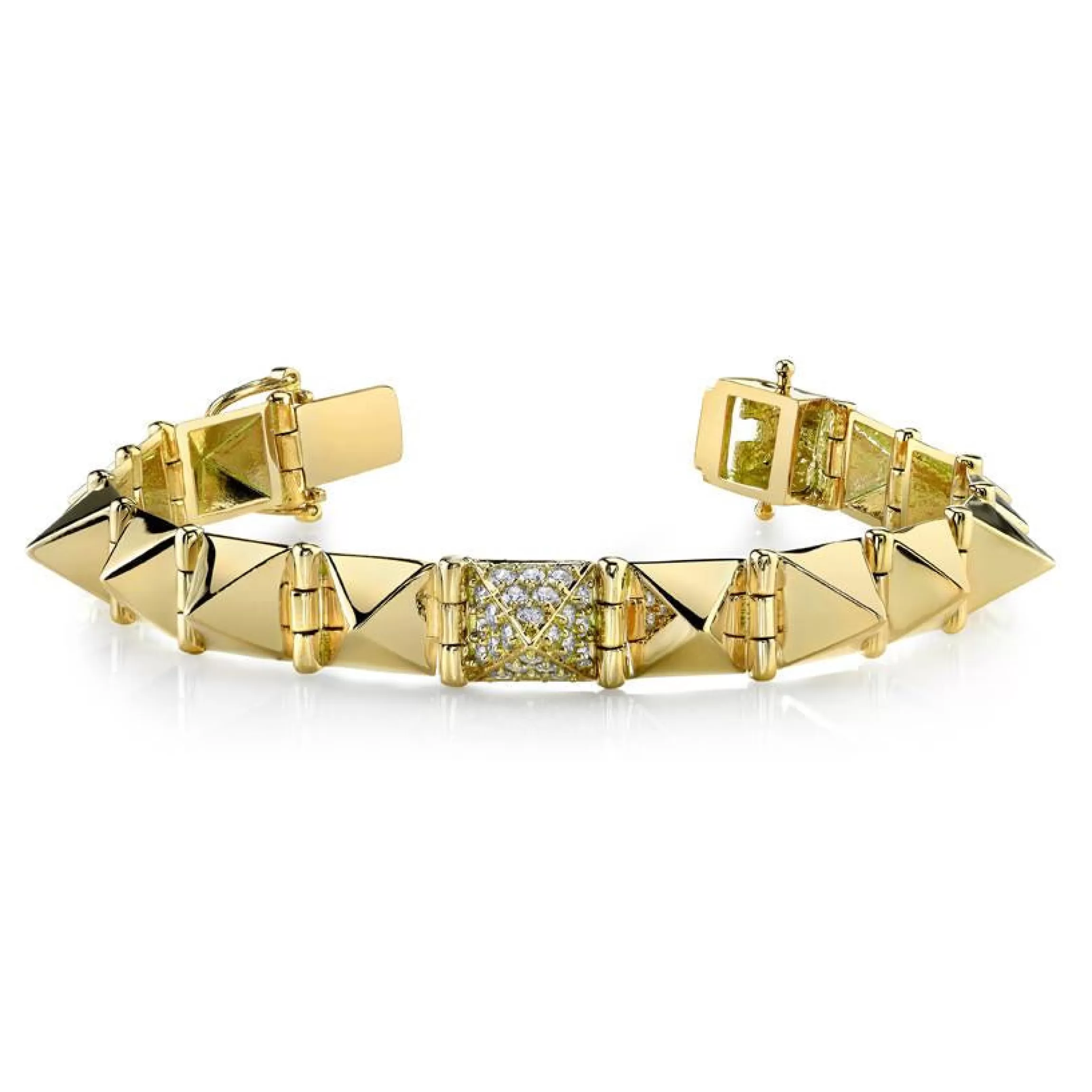 Anita Ko LARGE SPIKE BRACELET WITH ONE DIAMOND SPIKE