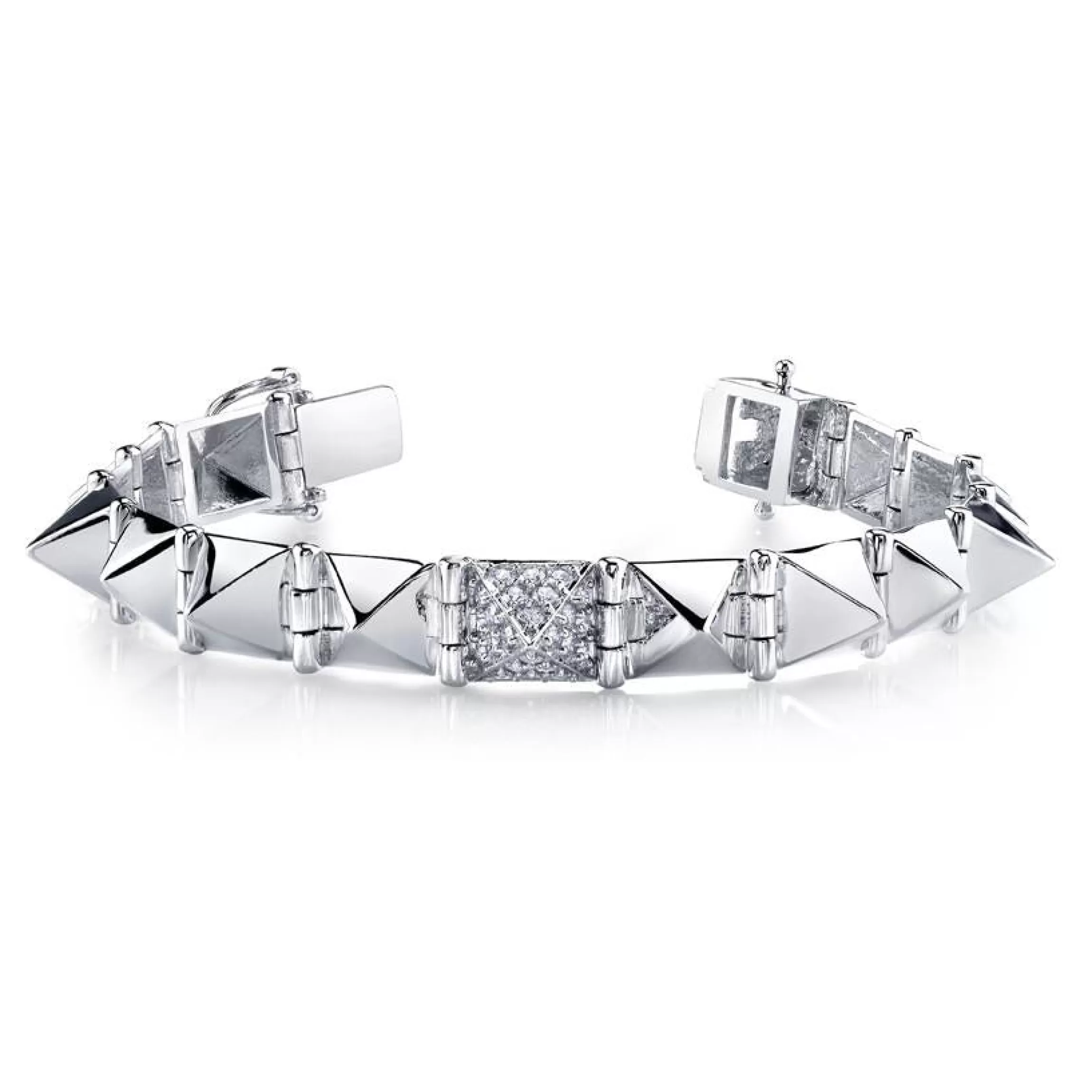 Anita Ko LARGE SPIKE BRACELET WITH ONE DIAMOND SPIKE