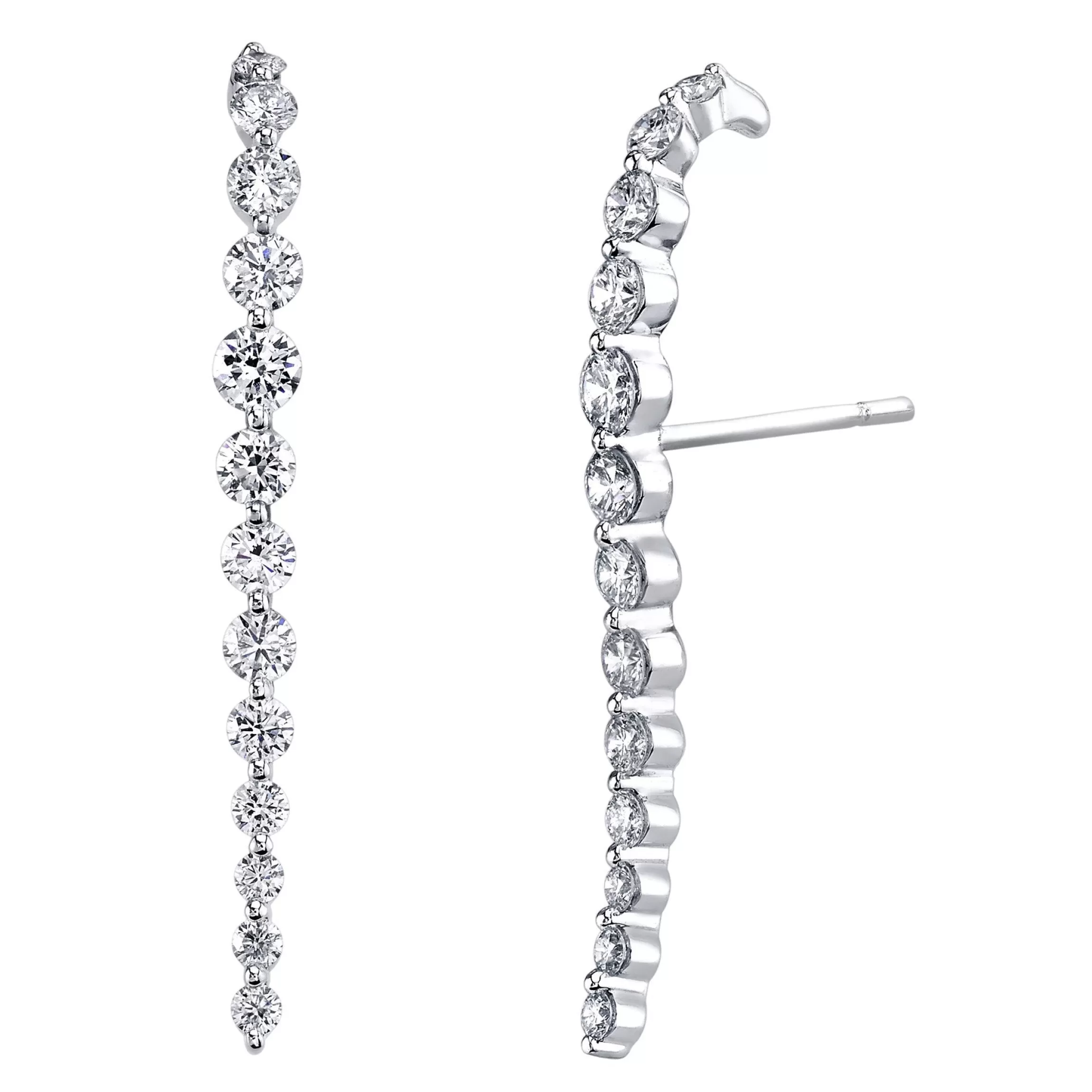 Anita Ko LONG DIAMOND CASCADE EARRINGS