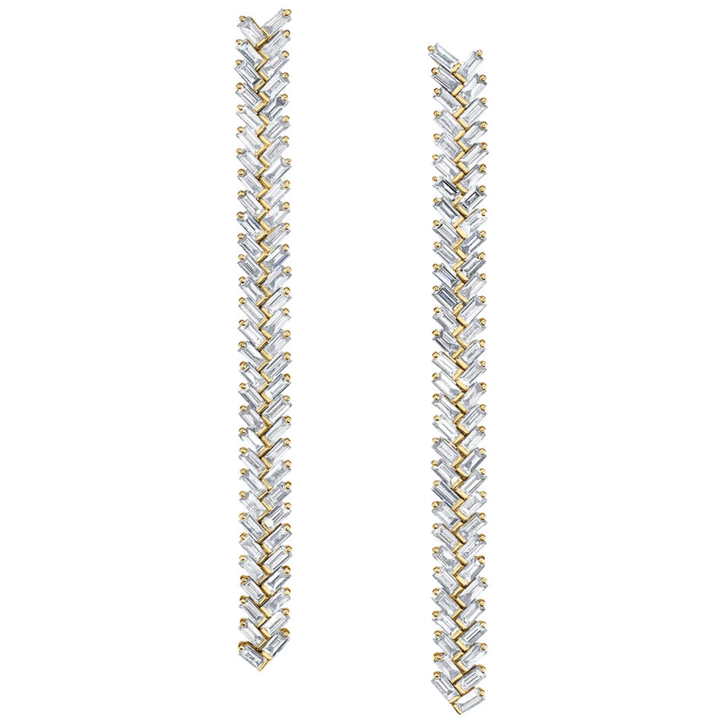 Anita Ko LONG ZIPPER DIAMOND EARRINGS